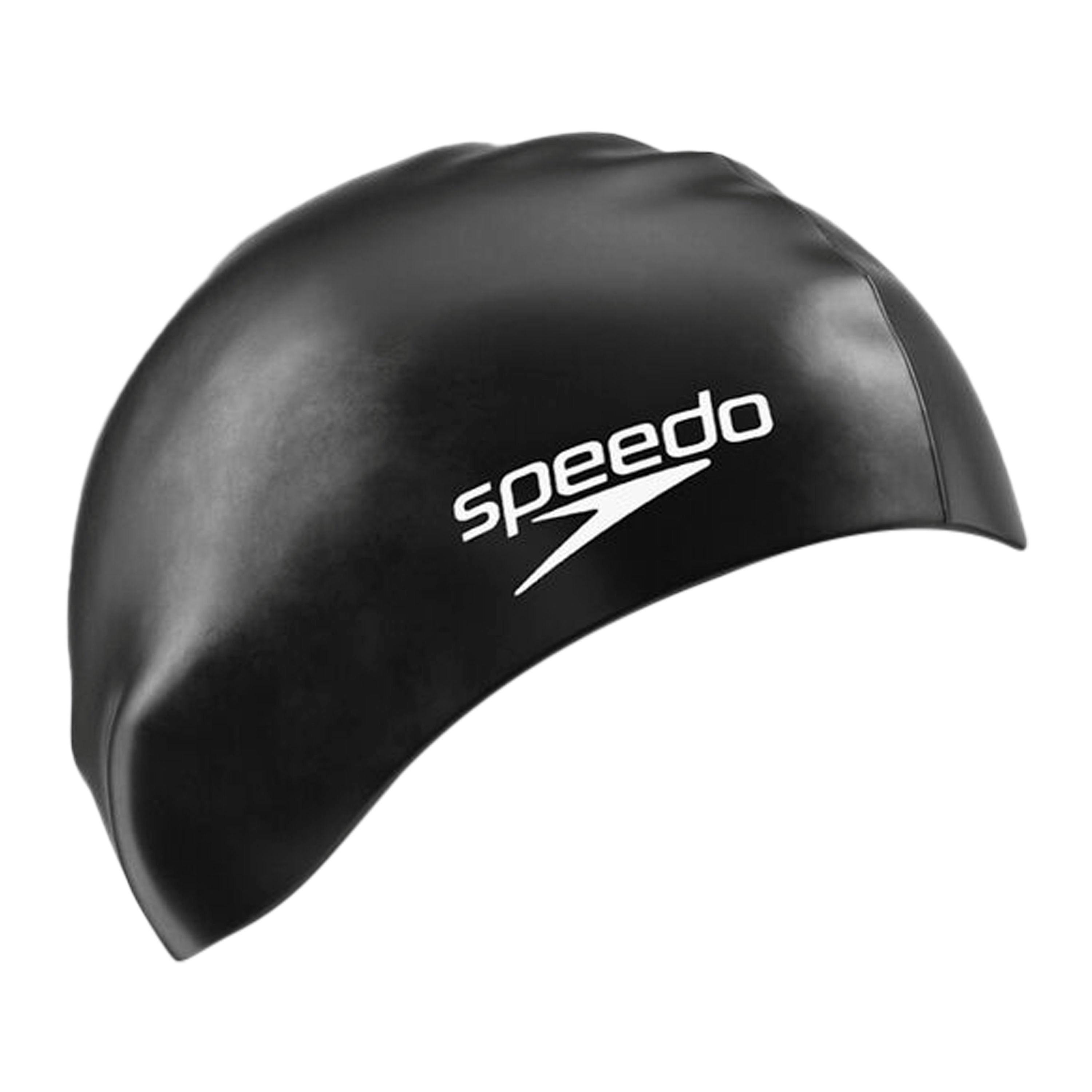 Speedo Unisex Adult Long Hair Silicone Swim Cap , view 3 of 4