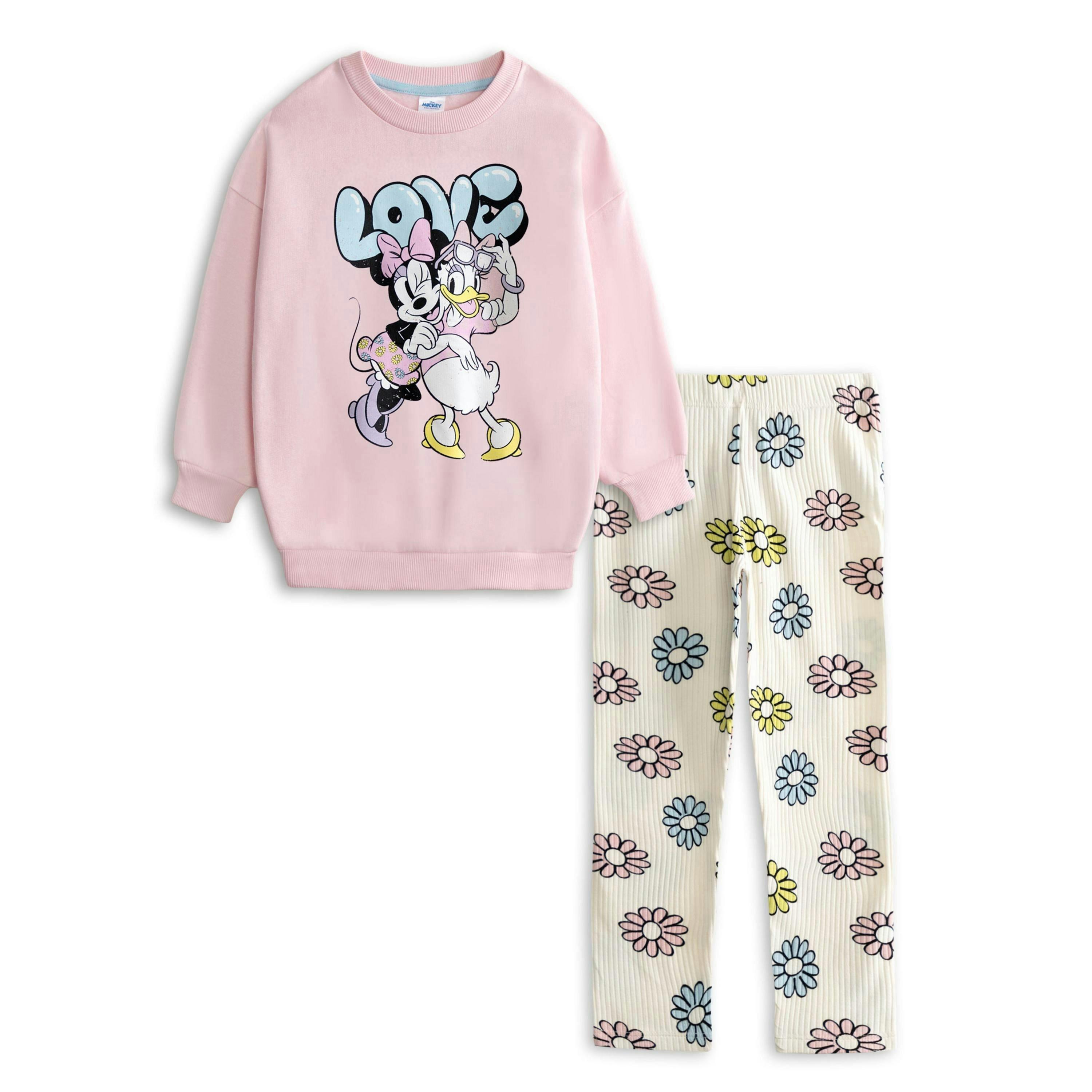 Disney Girls Pink Minnie Sweatshirt and Joggers Set by Vanilla Underground , view 1 of 1