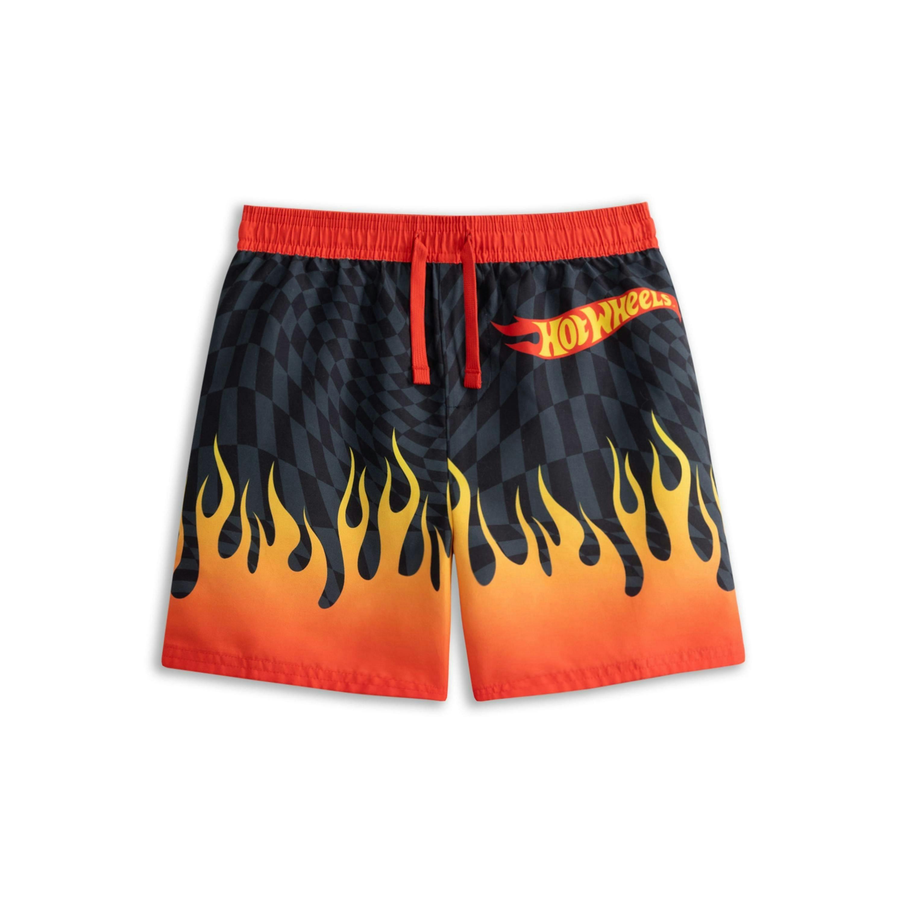 Hot Wheels Boys Red Flame Short Swim Shorts by Vanilla Underground , view 1 of 1