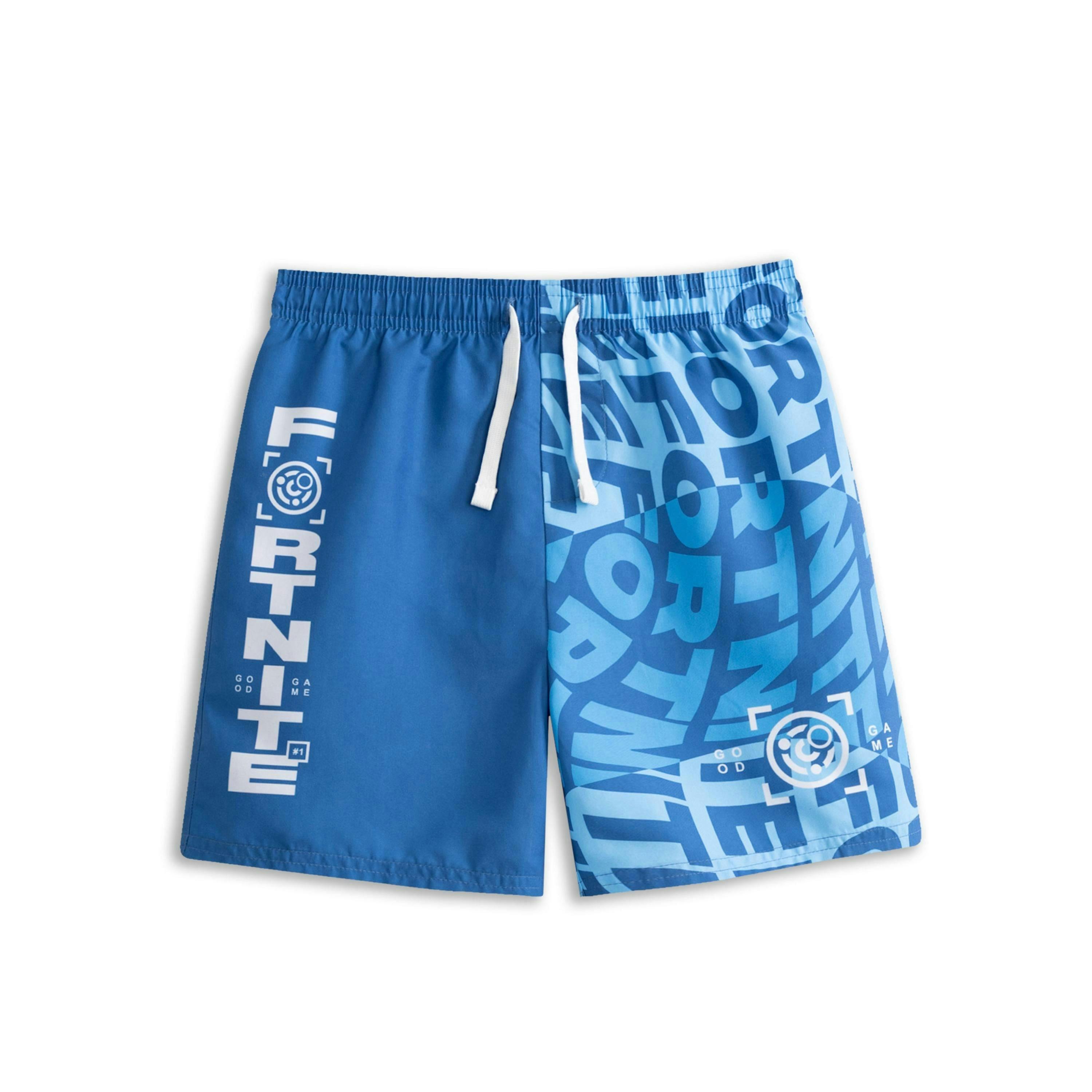 Fortnite Boys Blue Logo Swim Shorts by Vanilla Underground , view 1 of 1