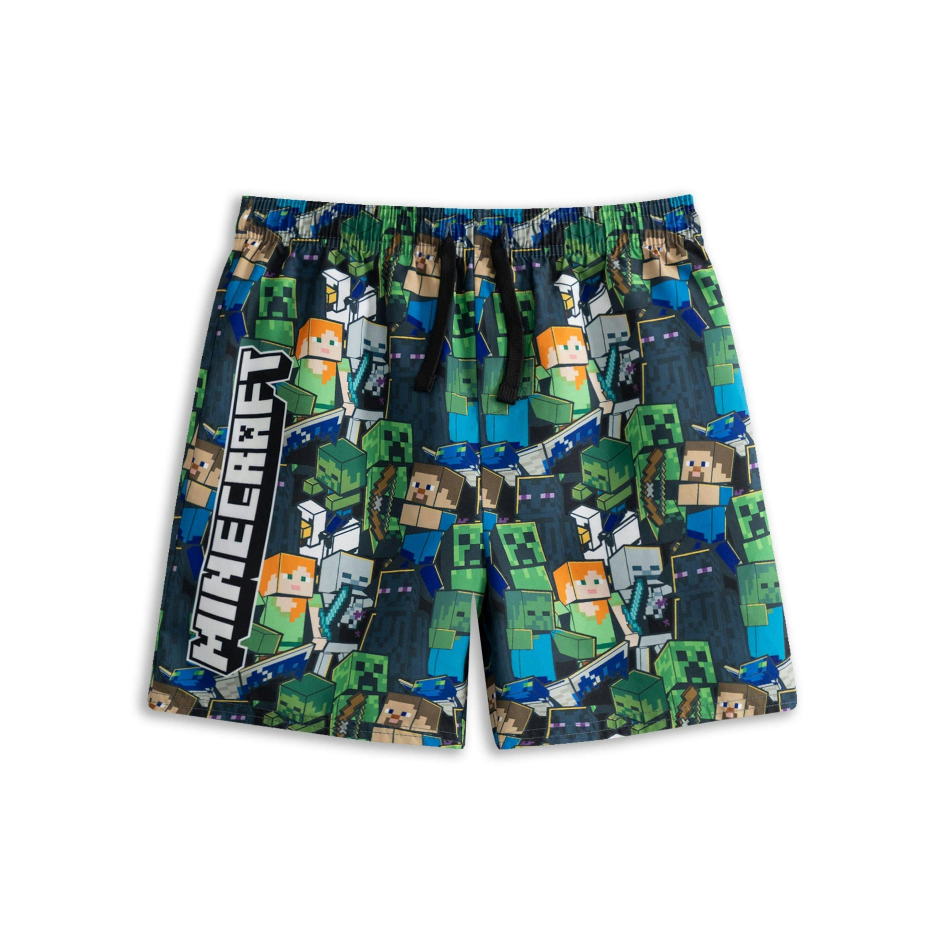 Minecraft Boys Green Oversized Character Swim Shorts by Vanilla Underground , view 1 of 1