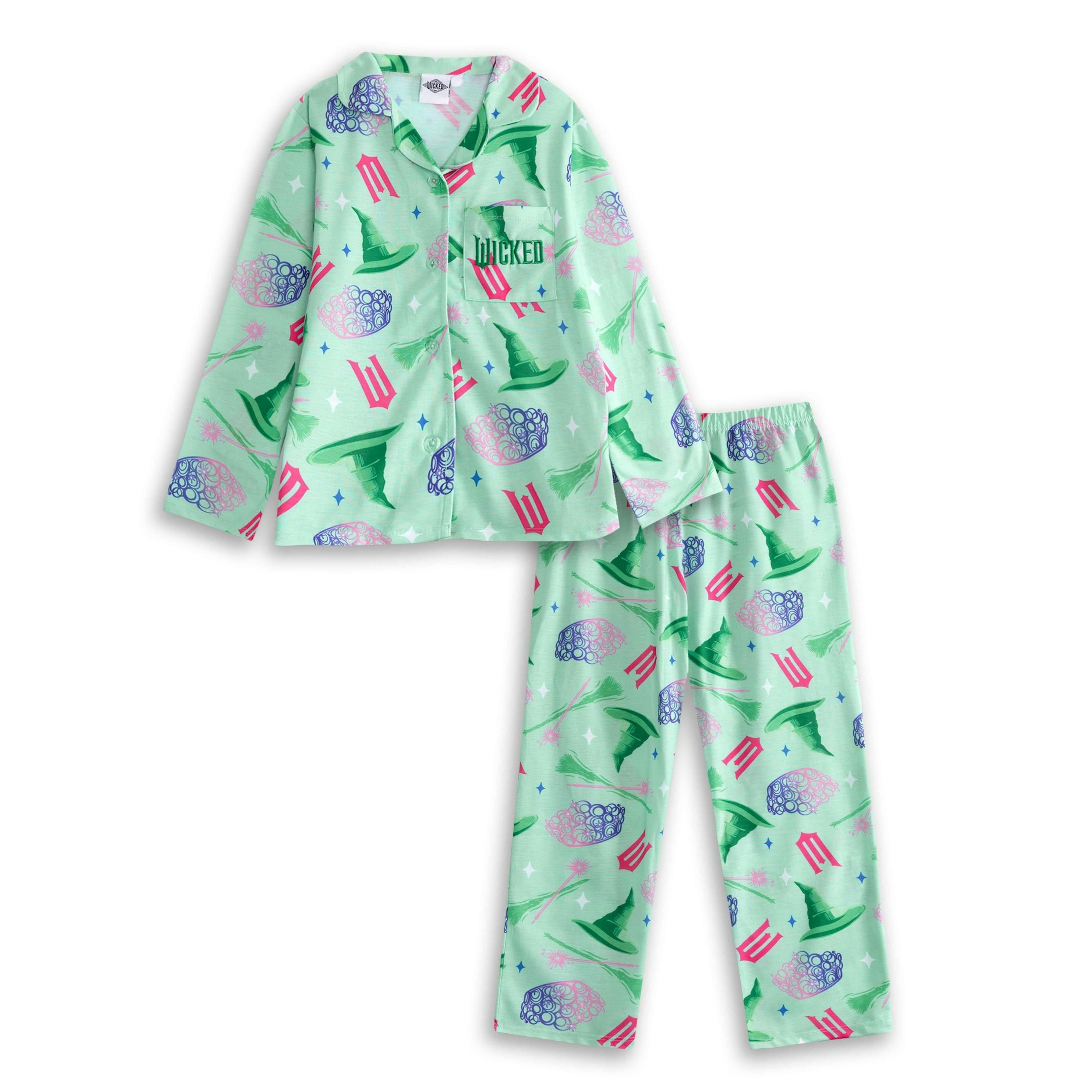 Wicked Girls Pink Character Long Sleeve Long Leg Pyjama Set by Vanilla Underground , view 1 of 1