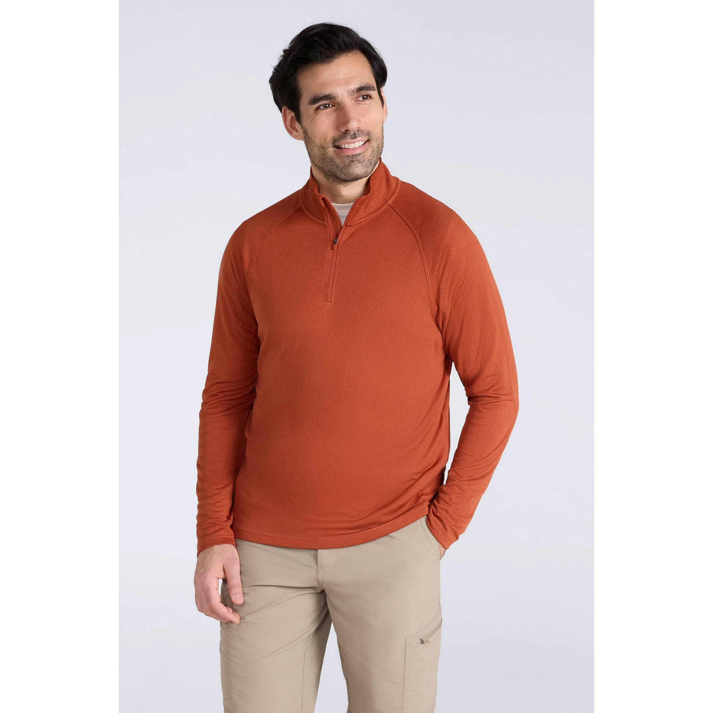 Mountain Warehouse Mens Spin Textured Half Zip Sweatshirt , view 1 of 1
