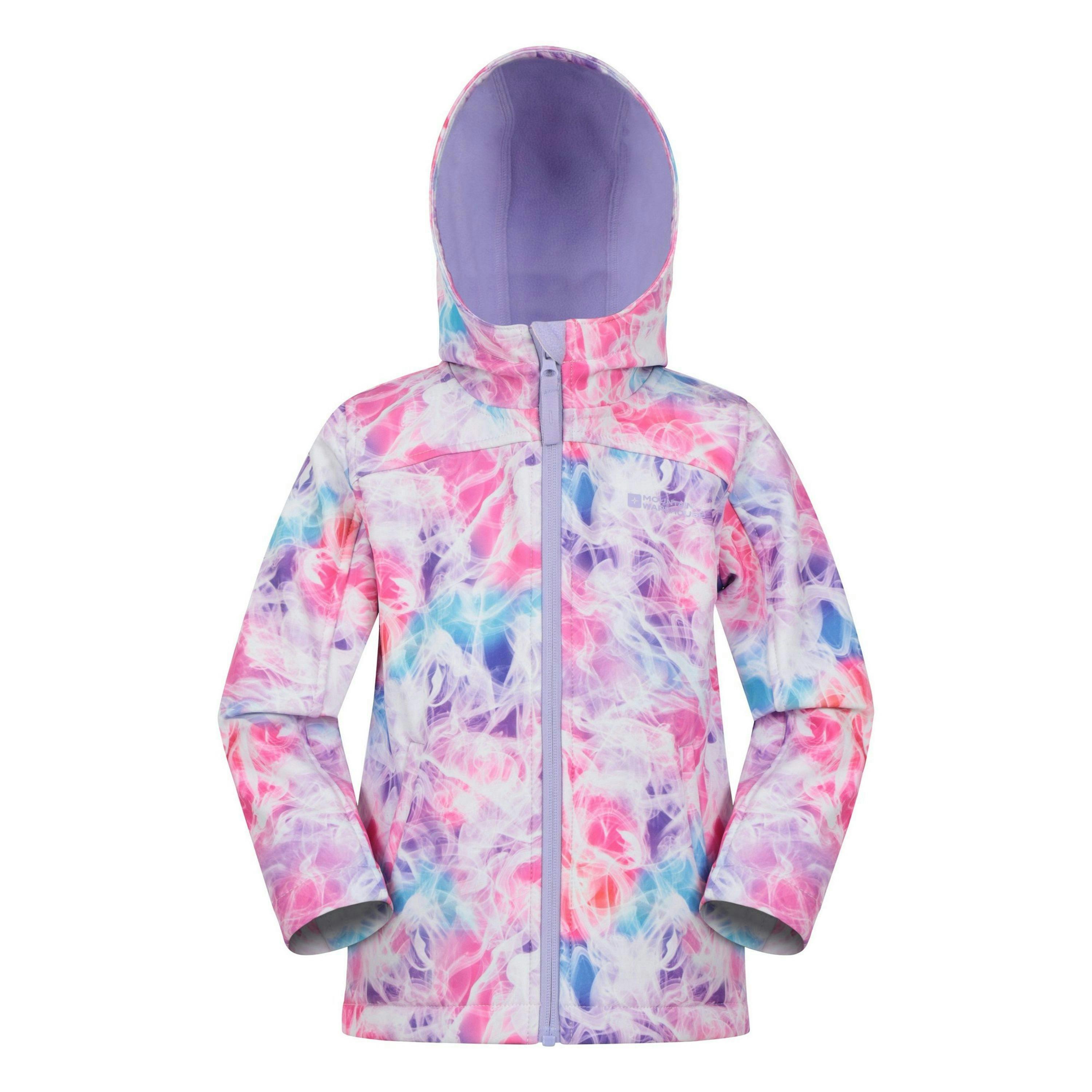 Mountain Warehouse Childrens/Kids Patterned Water Resistant Soft Shell Jacket , view 1 of 3