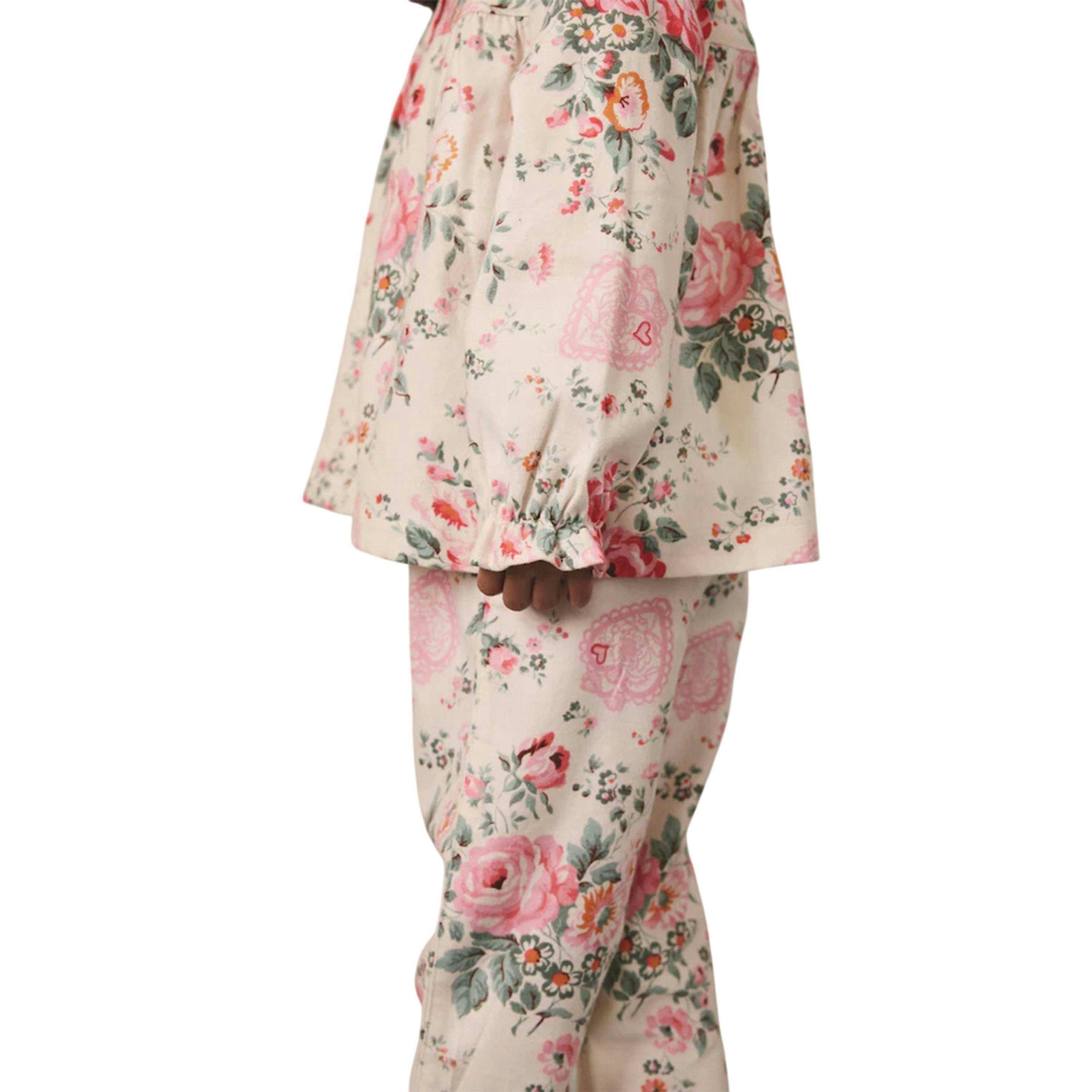 Cath Kidston Girls Roses Button Through Pyjama Set , view 3 of 4