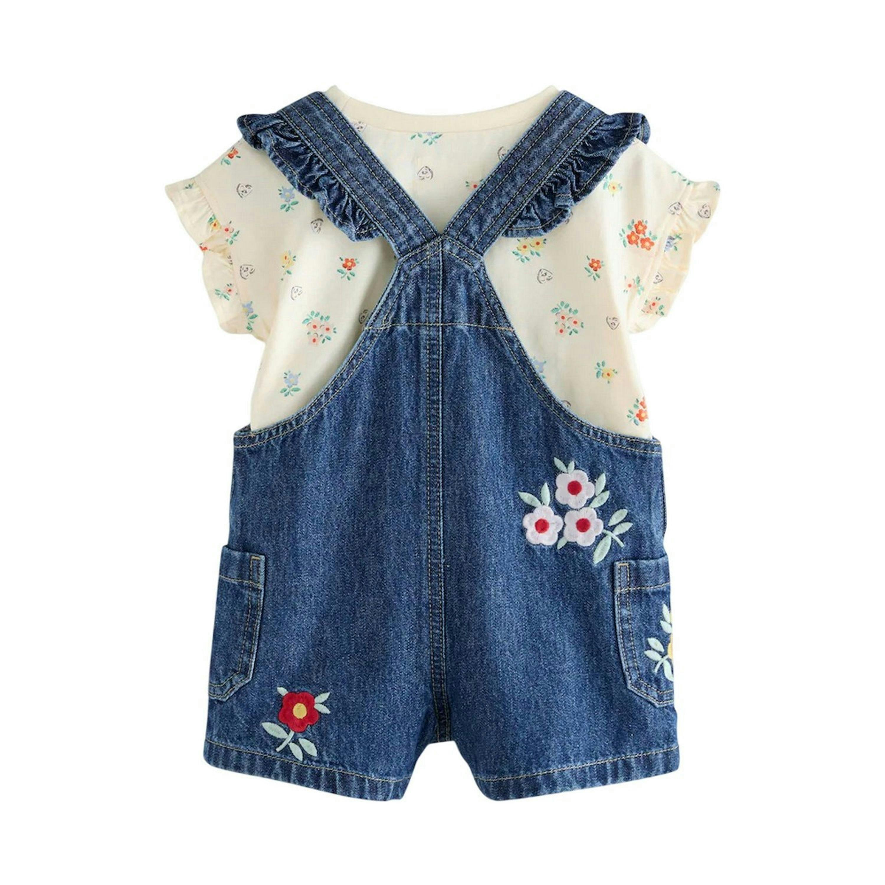 Cath Kidston Girls Floral Dungarees Set , view 2 of 4