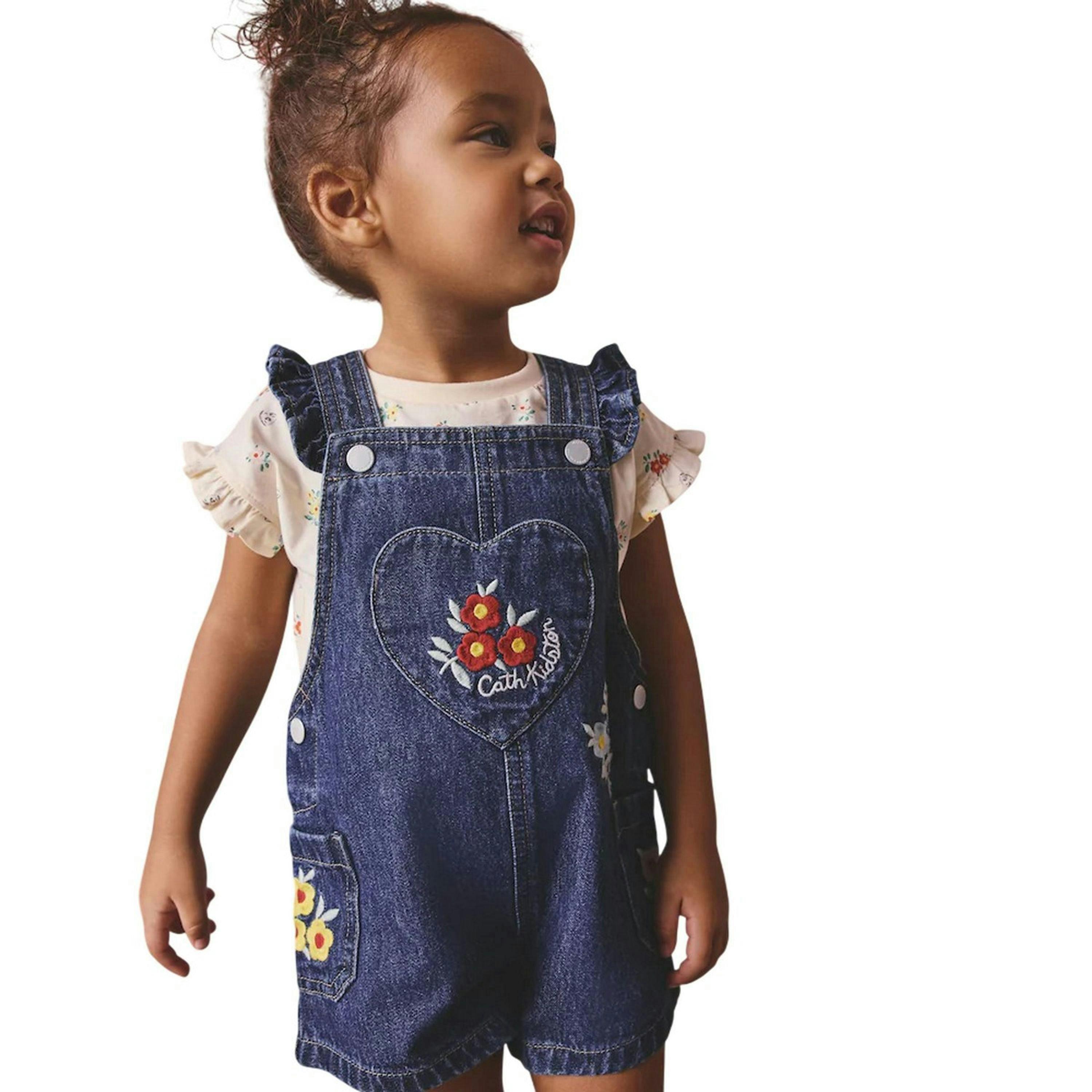 Cath Kidston Girls Floral Dungarees Set , view 4 of 4