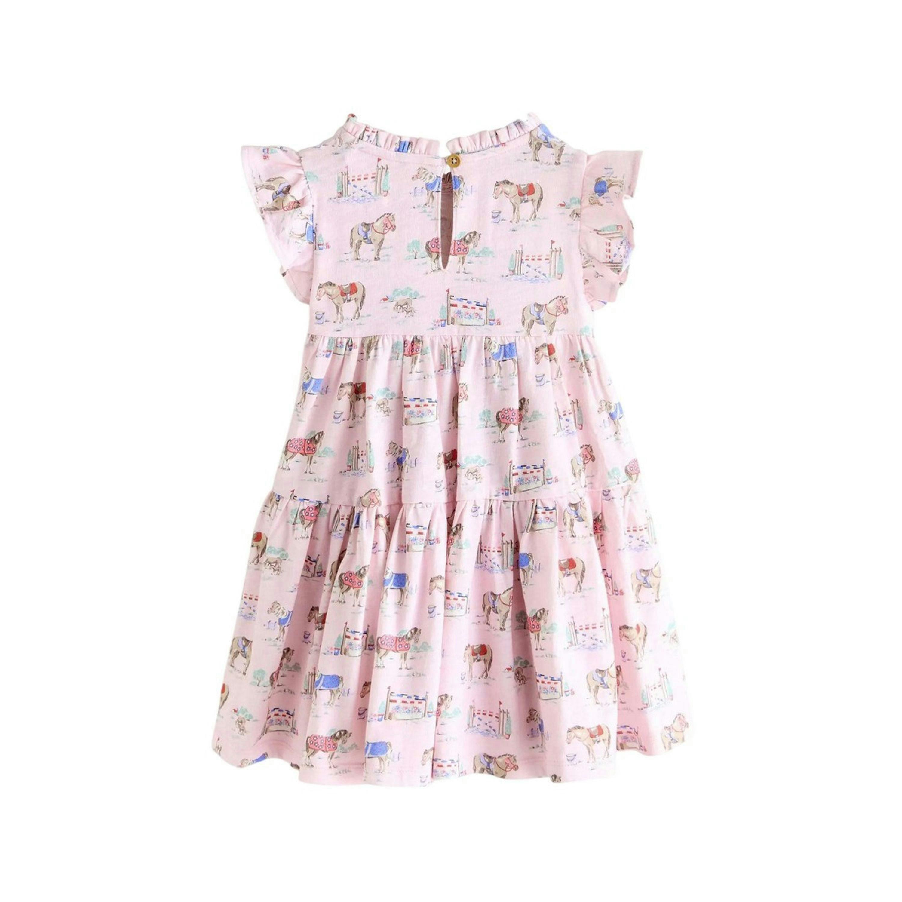Cath Kidston Girls Tiered Horse Jersey Dress , view 2 of 2