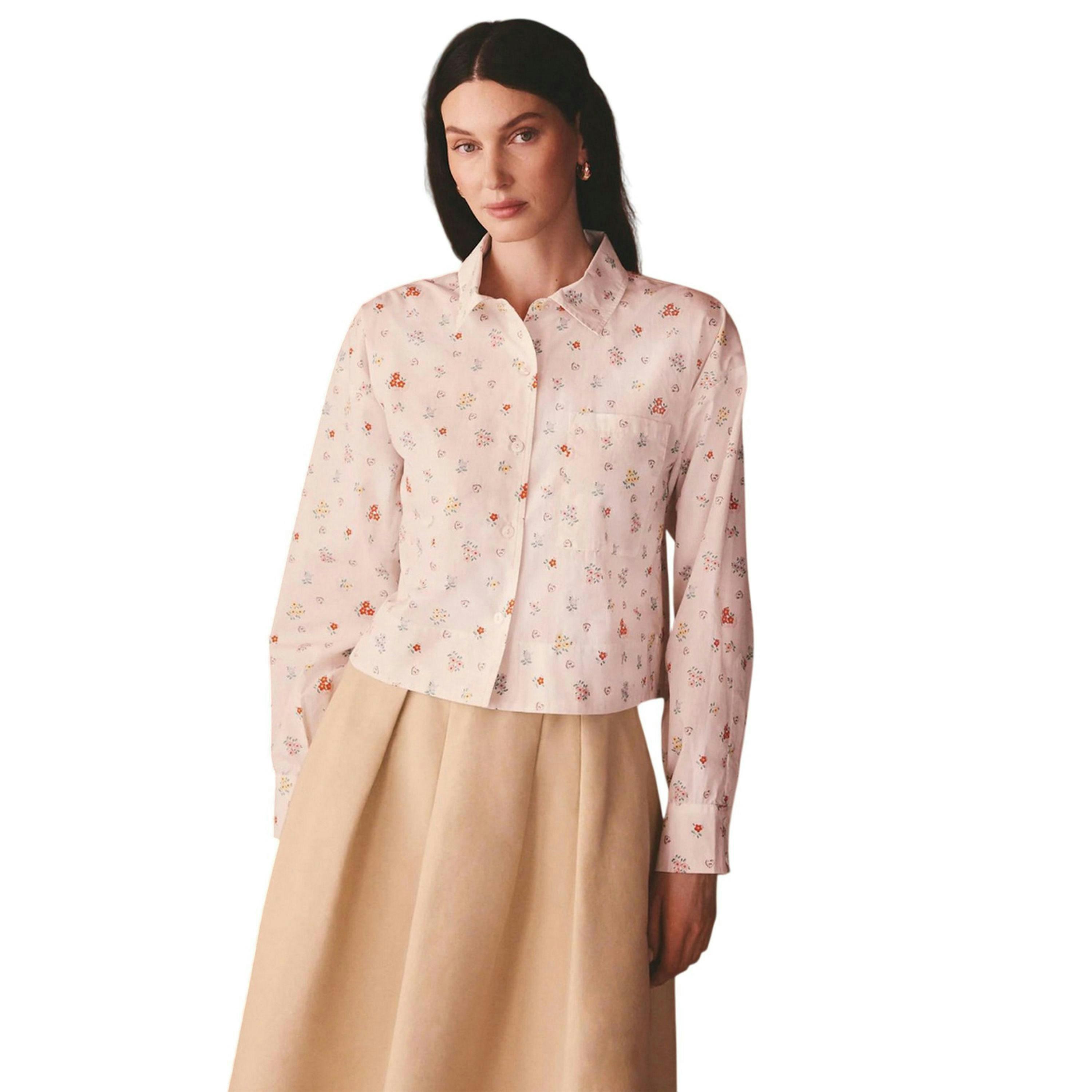 Cath Kidston Womens/Ladies Ditsy Floral Cotton Cropped Shirt , view 1 of 4