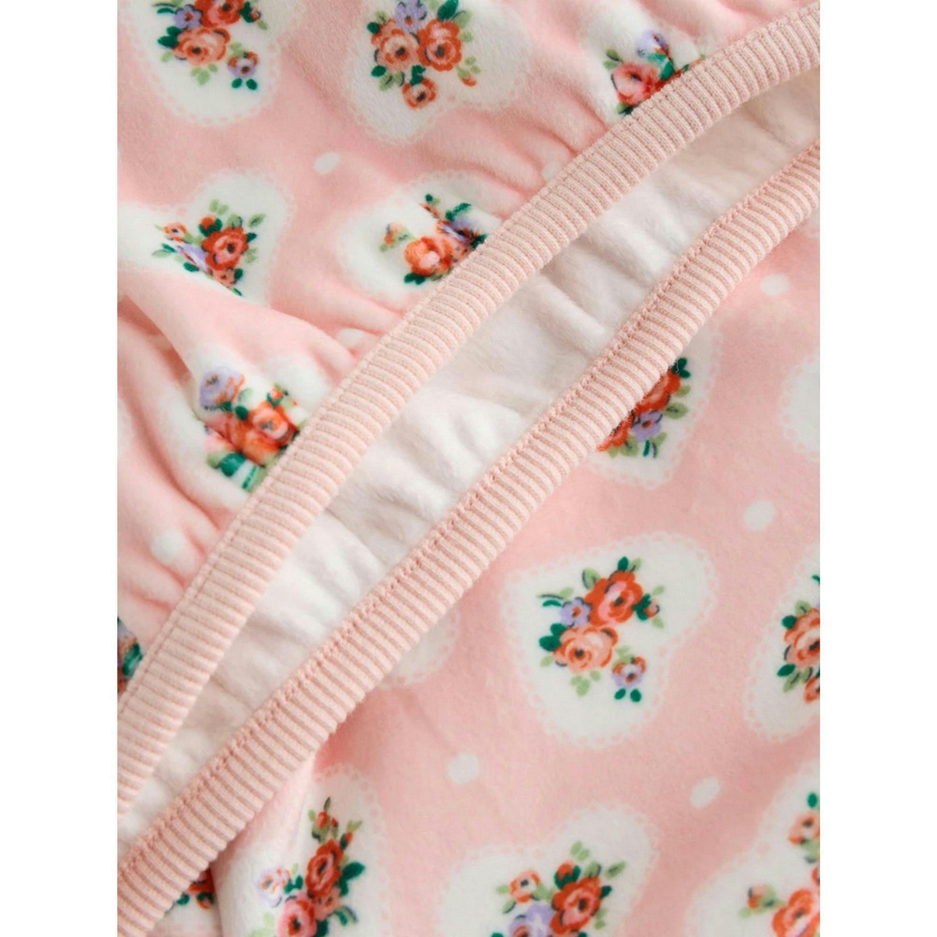 Cath Kidston Girls Cosy Flower & Heart Fleece Pyjama Set , view 3 of 3