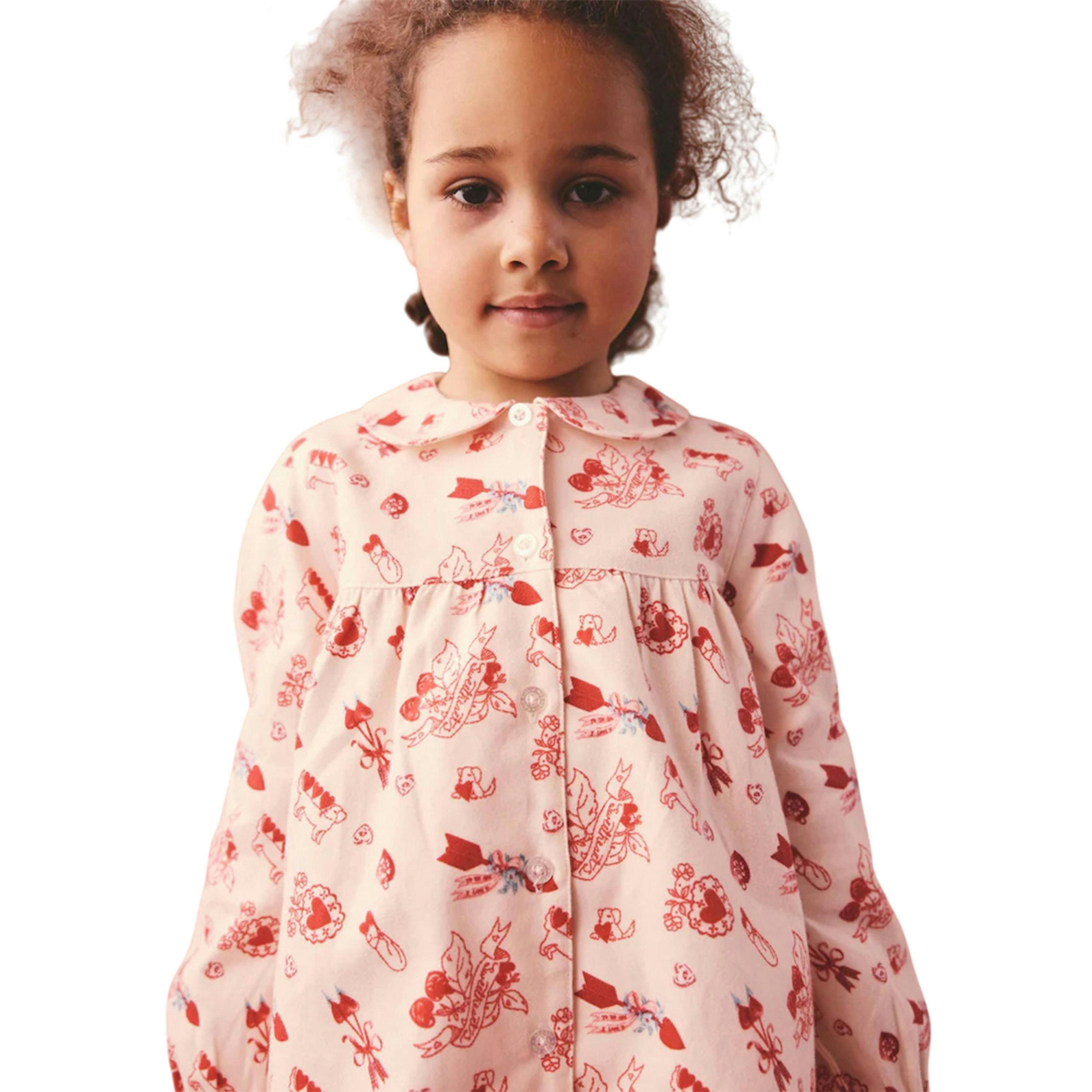Cath Kidston Girls Heart Woven Button Through Pyjama Set , view 3 of 4