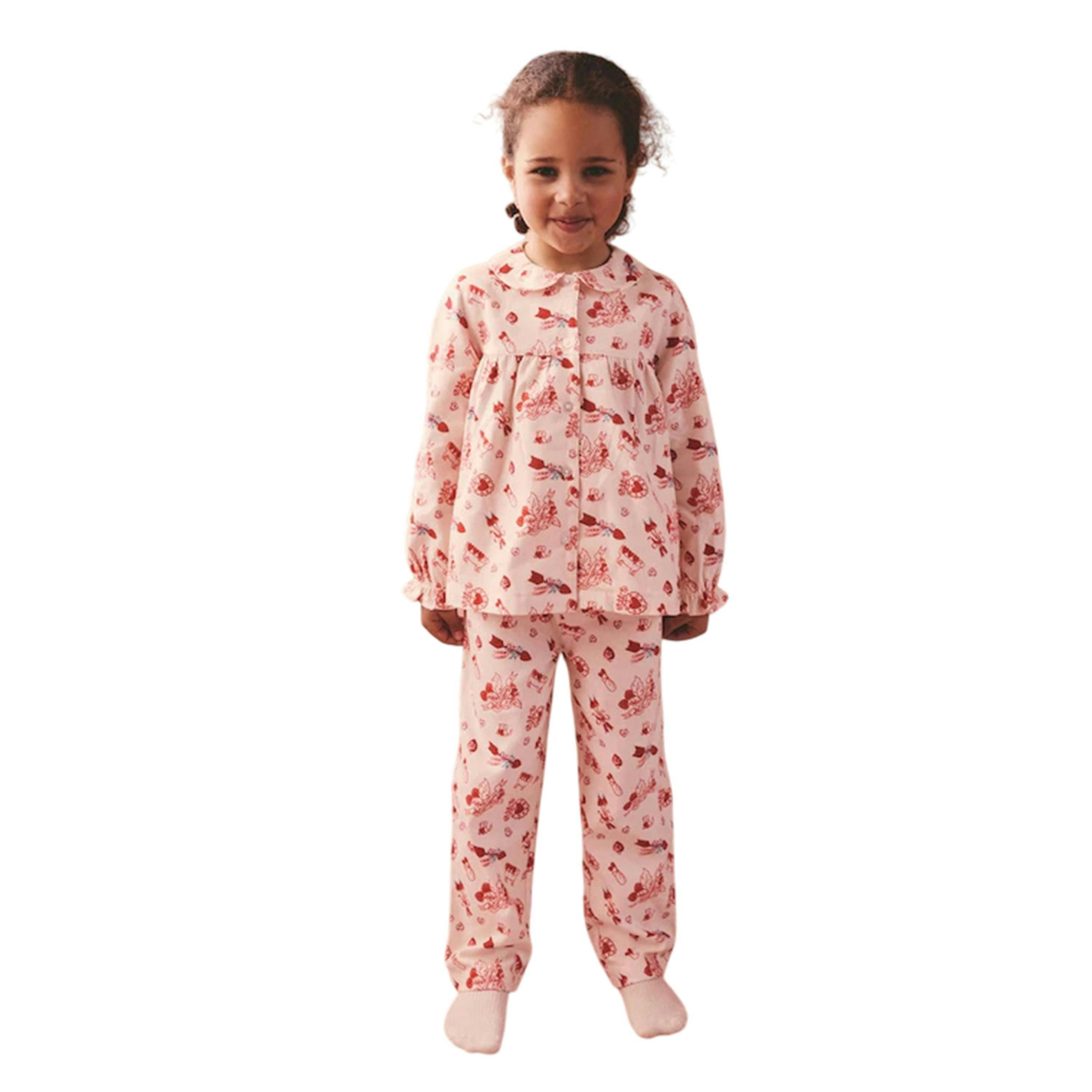 Cath Kidston Girls Heart Woven Button Through Pyjama Set , view 4 of 4
