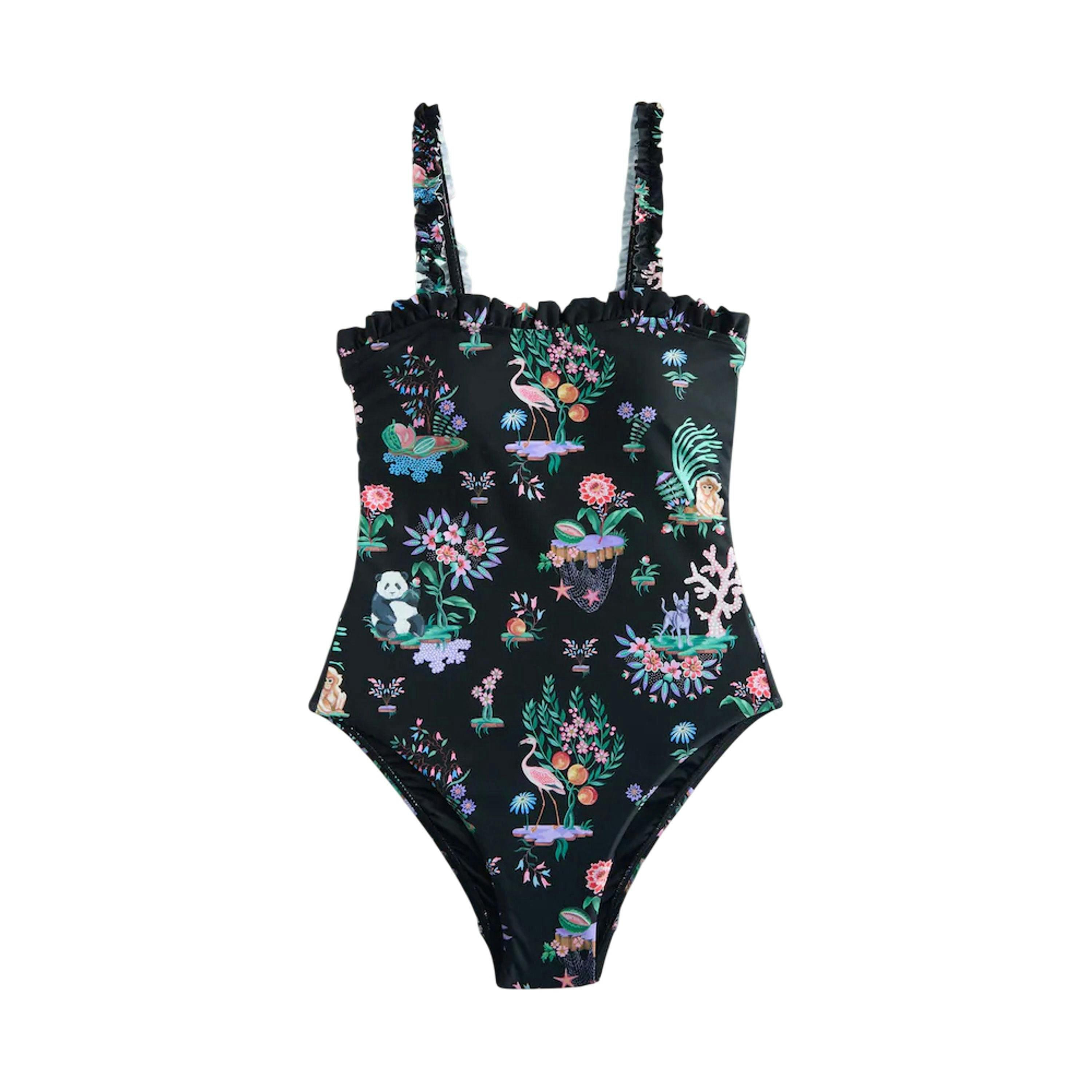 Cath Kidston Womens/Ladies Island Print Frill Trim One Piece Swimsuit , view 1 of 4