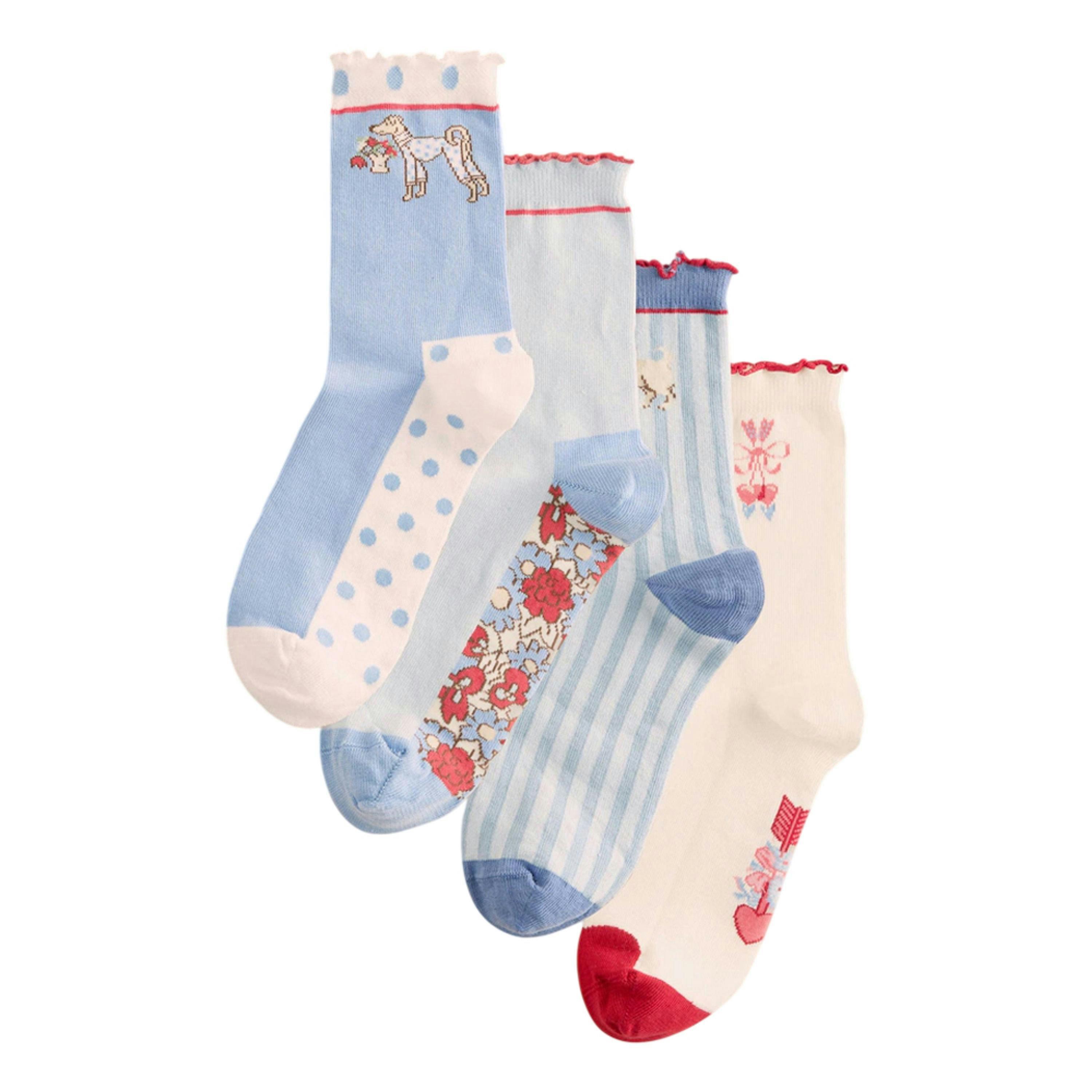 Cath Kidston Womens/Ladies Stanley Socks (Pack of 4) , view 1 of 6