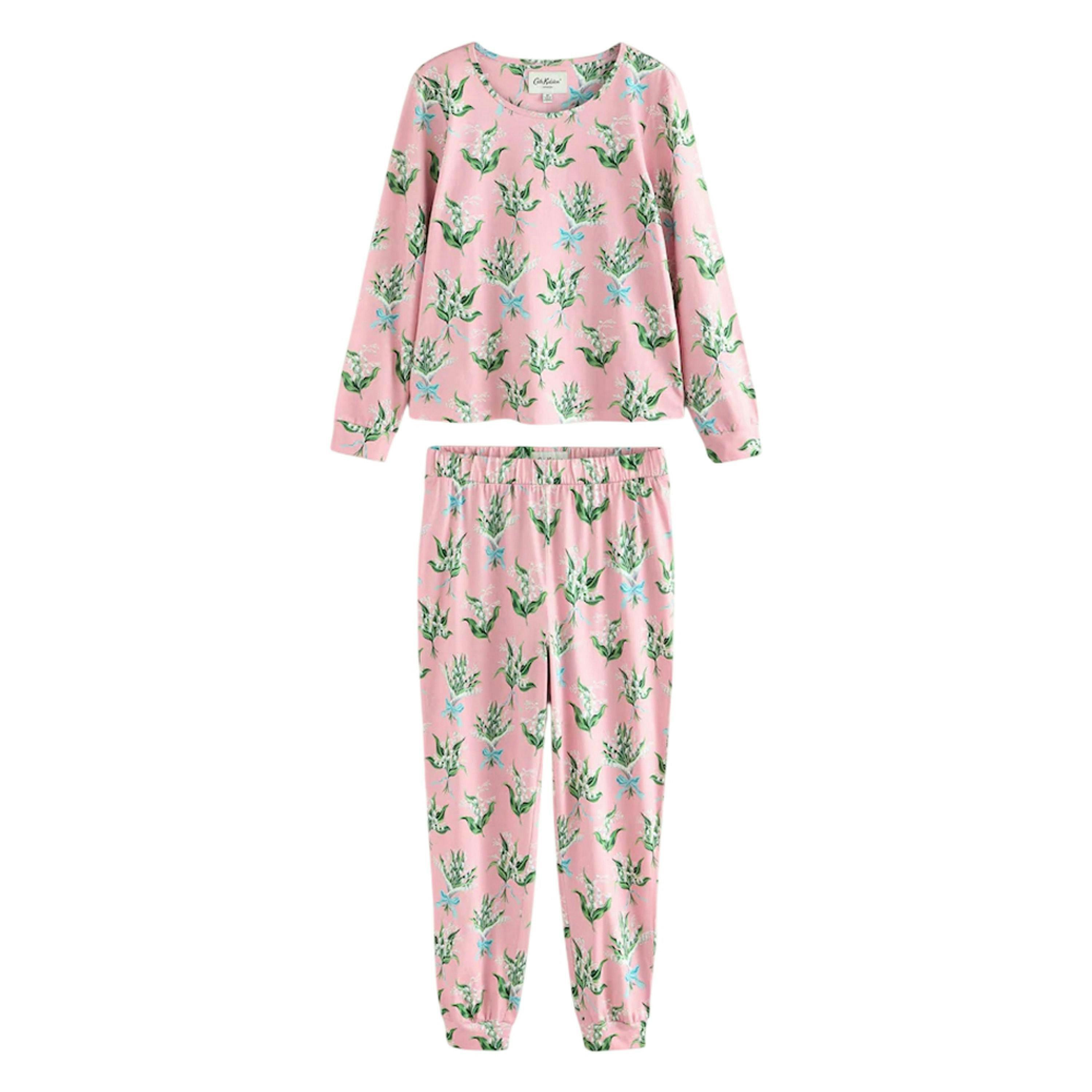 Cath Kidston Womens/Ladies Lily-of-the-Valley Cotton Long Pyjama Set , view 1 of 4