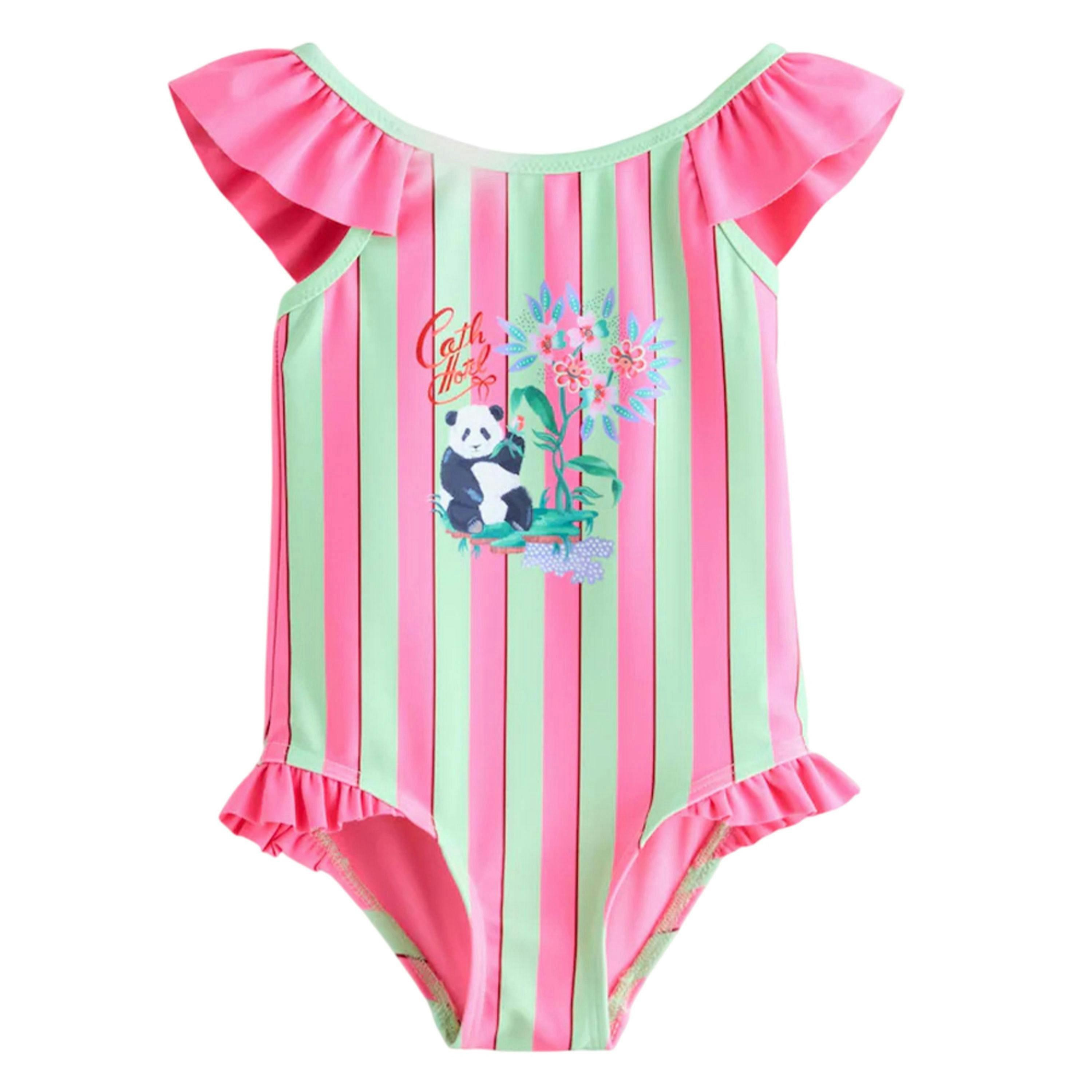 Cath Kidston Girls Panda Stripes One Piece Swimsuit , view 1 of 4