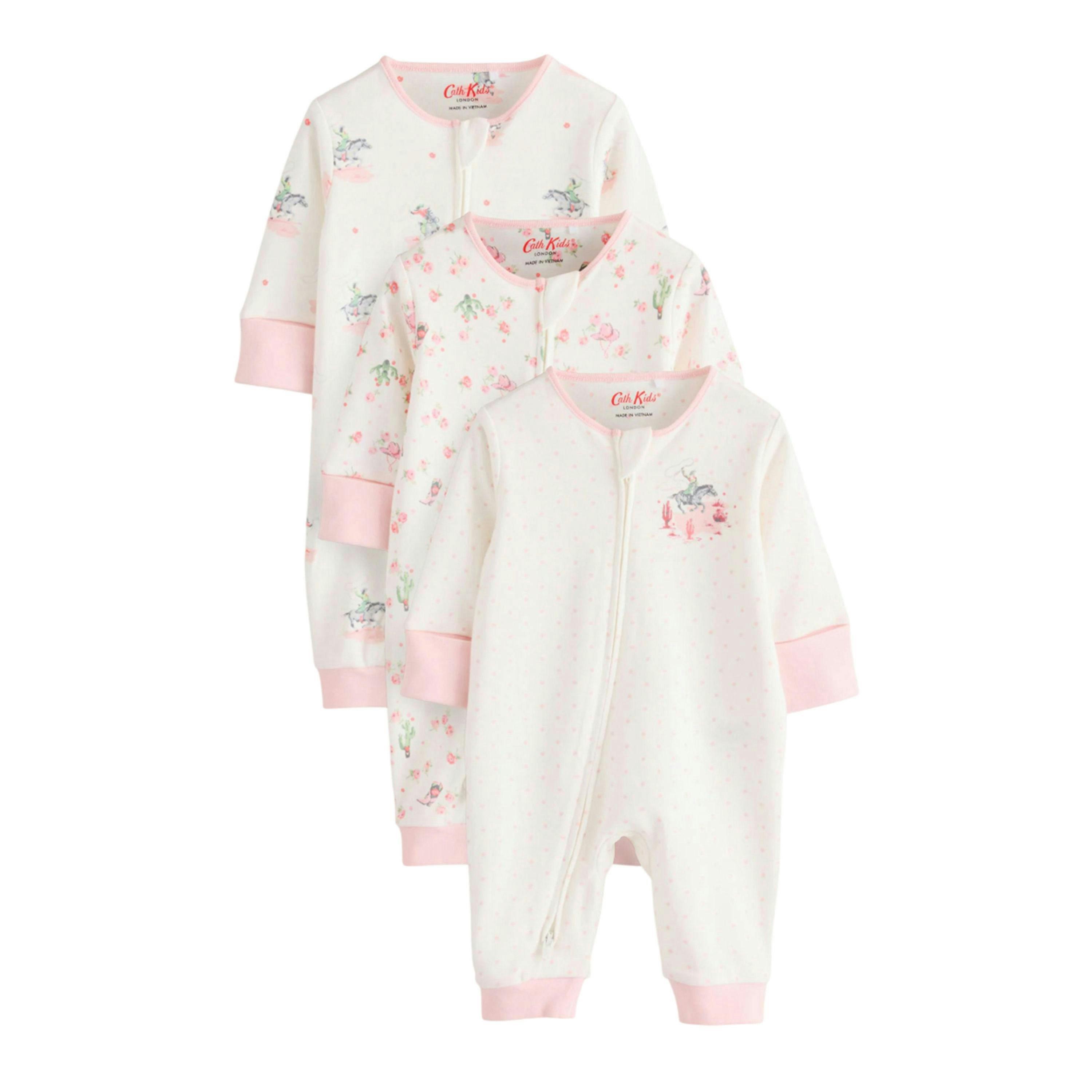 Cath Kidston Baby Girls Floral Sleepsuit (Pack of 3) , view 1 of 4