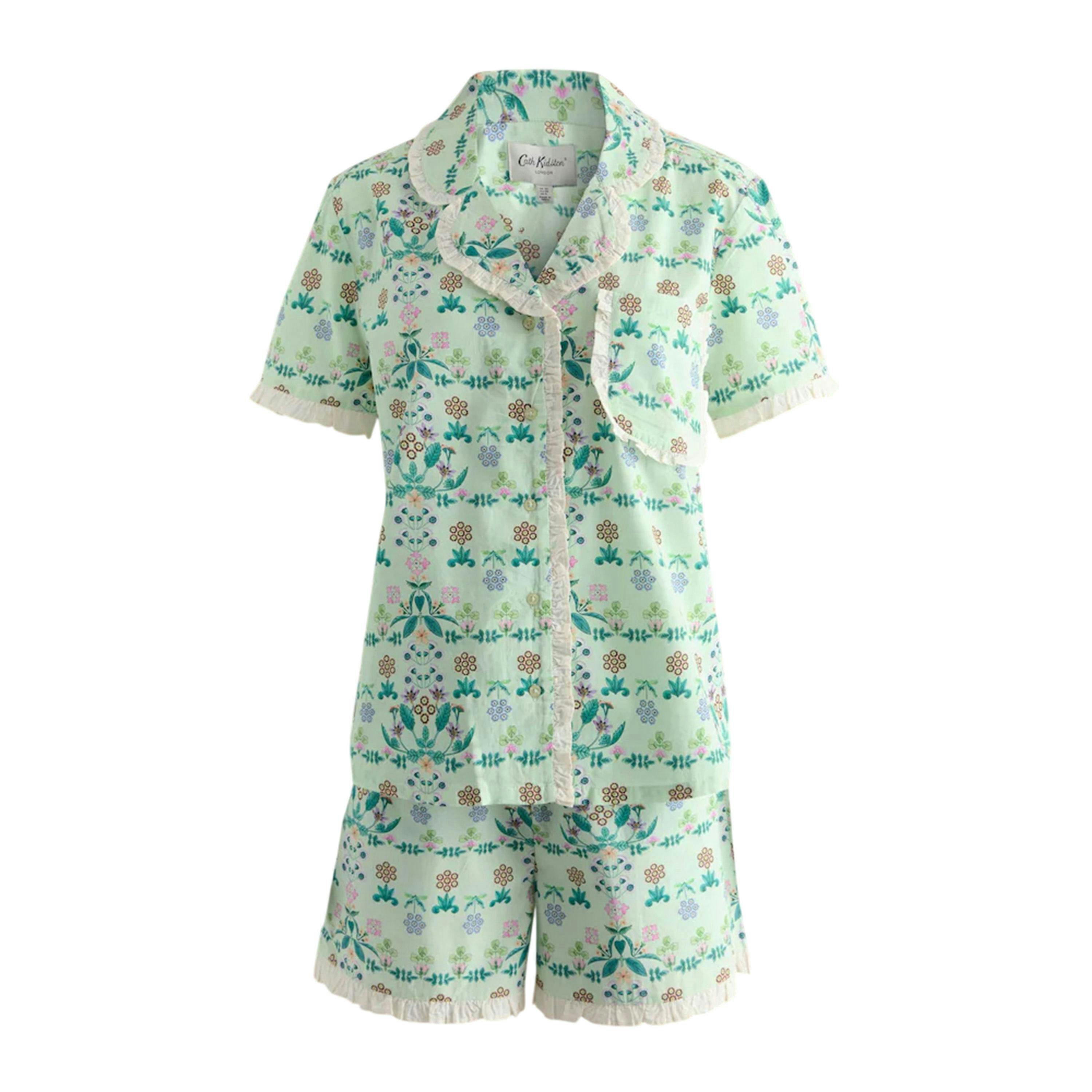 Cath Kidston Womens/Ladies Flowers Frill Detail Pyjama Set , view 1 of 3
