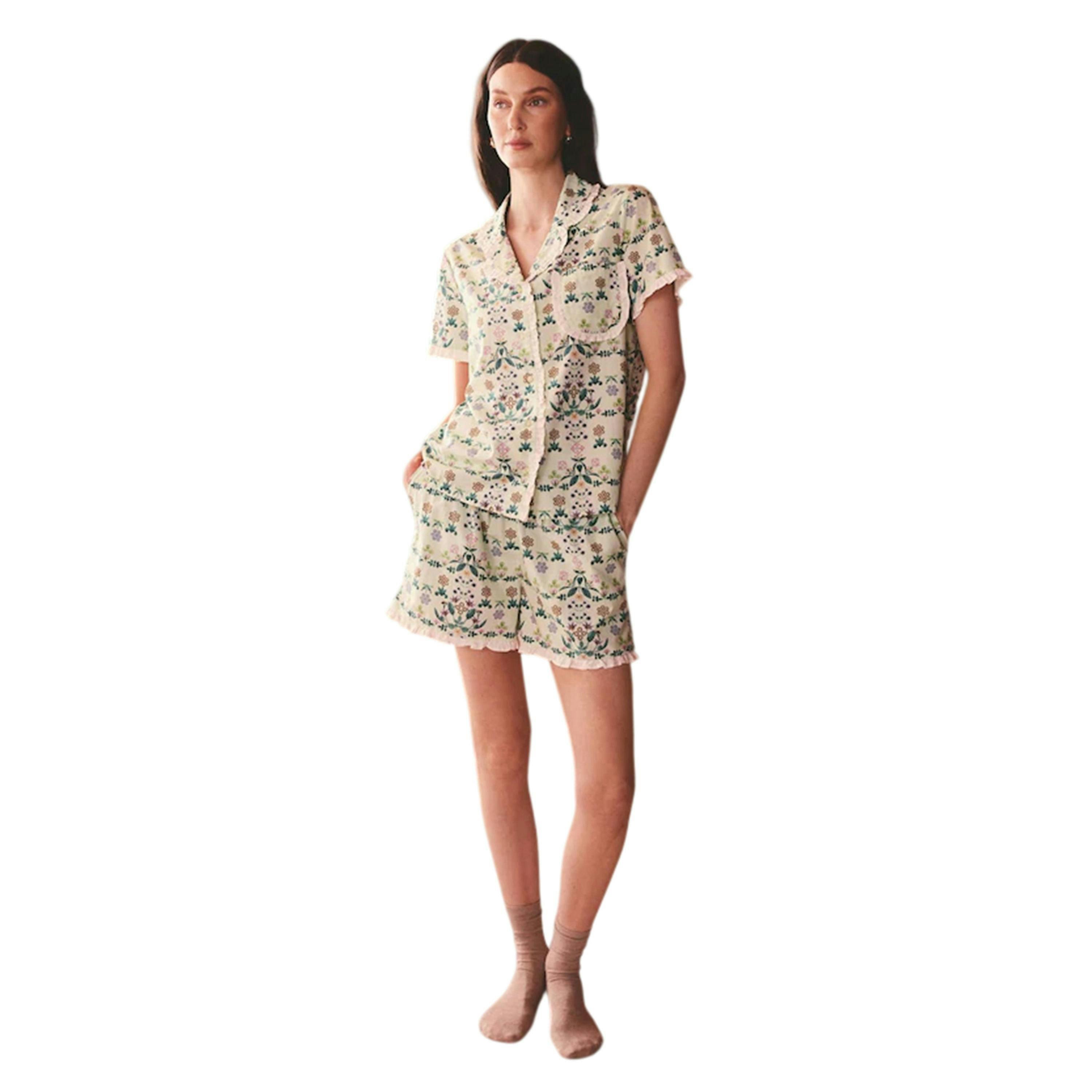 Cath Kidston Womens/Ladies Flowers Frill Detail Pyjama Set , view 3 of 3