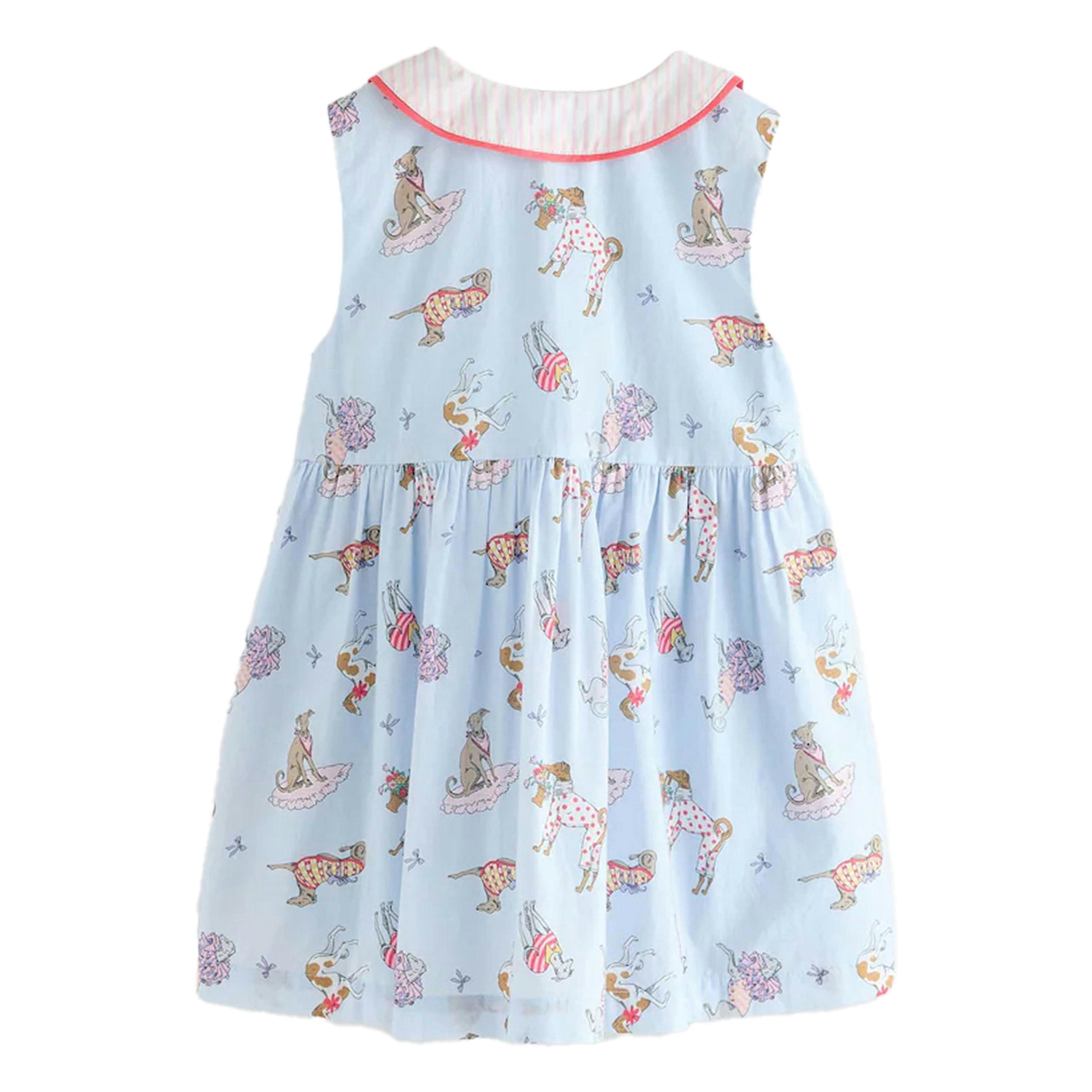 Cath Kidston Girls Dog Print Cotton Collared Dress , view 2 of 4