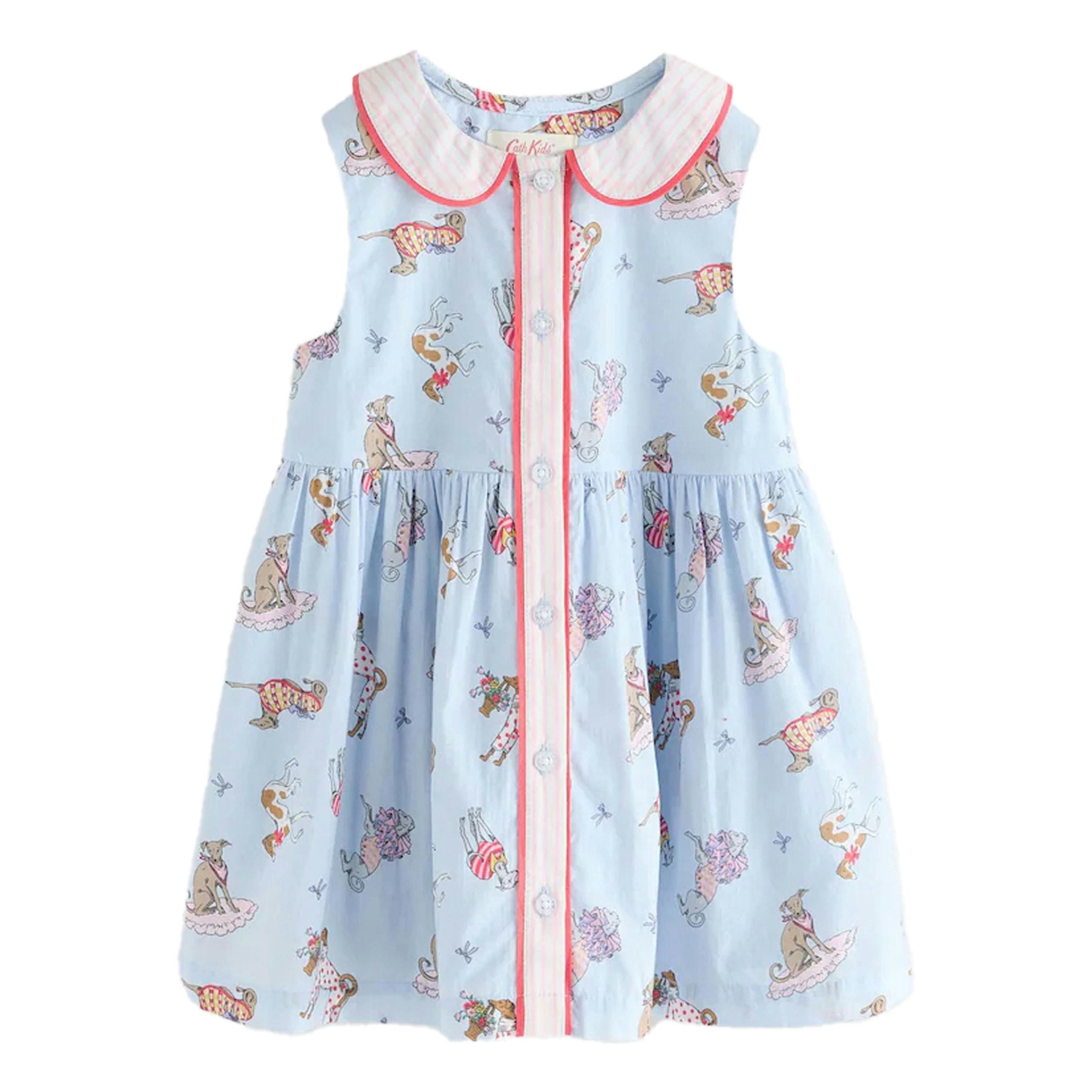 Cath Kidston Girls Dog Print Cotton Collared Dress , view 1 of 4