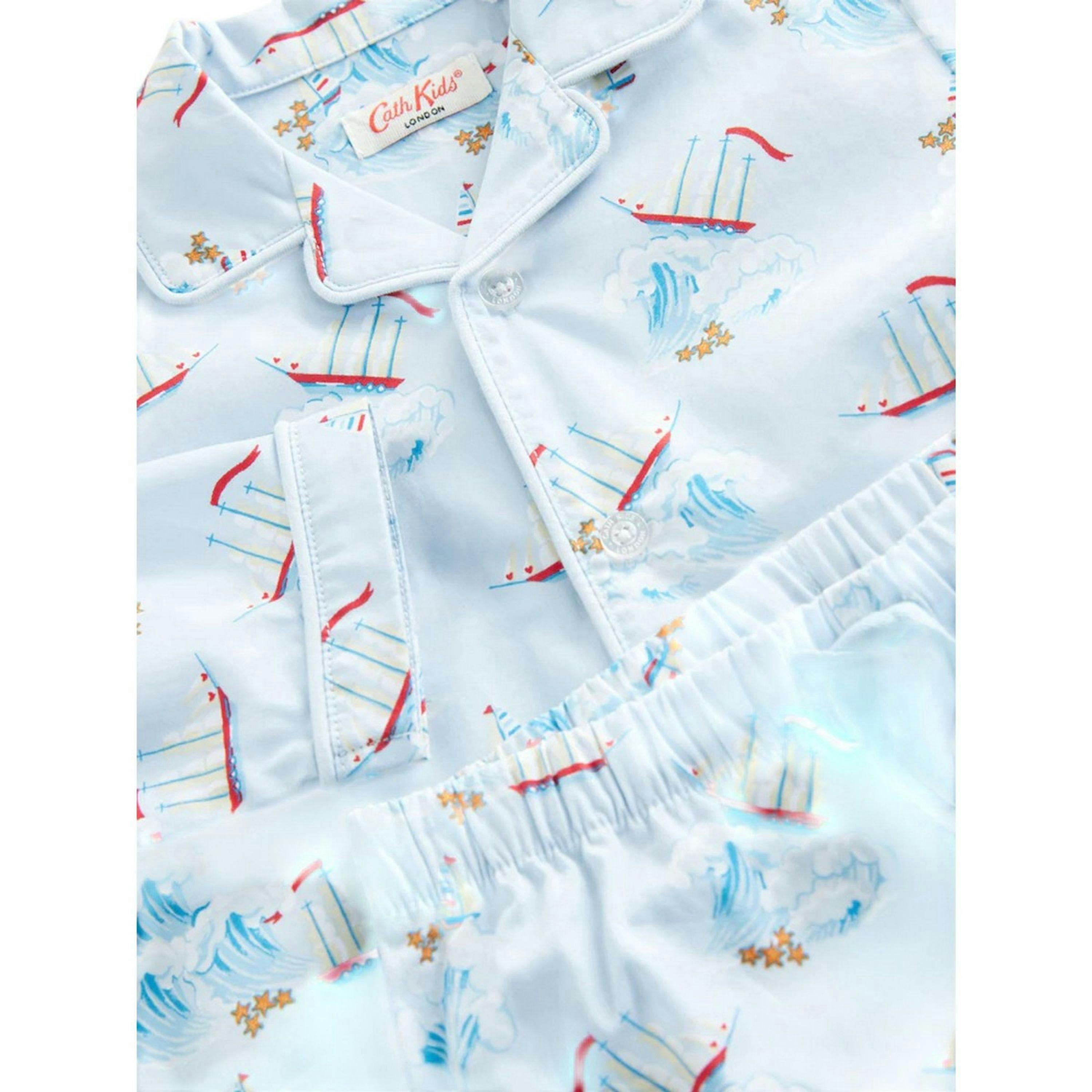 Cath Kidston Childrens/Kids Boat Button Long Pyjama Set , view 1 of 3