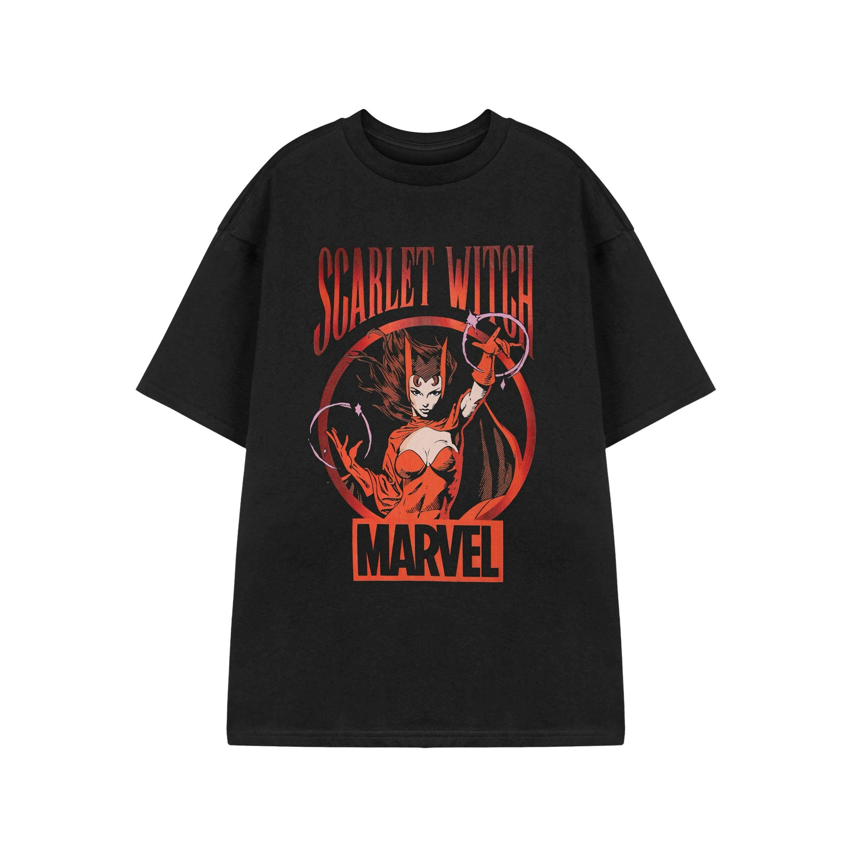 Marvel Womens Black Scarlet Witch Short Sleeved T-Shirt by Vanilla Underground , view 1 of 1