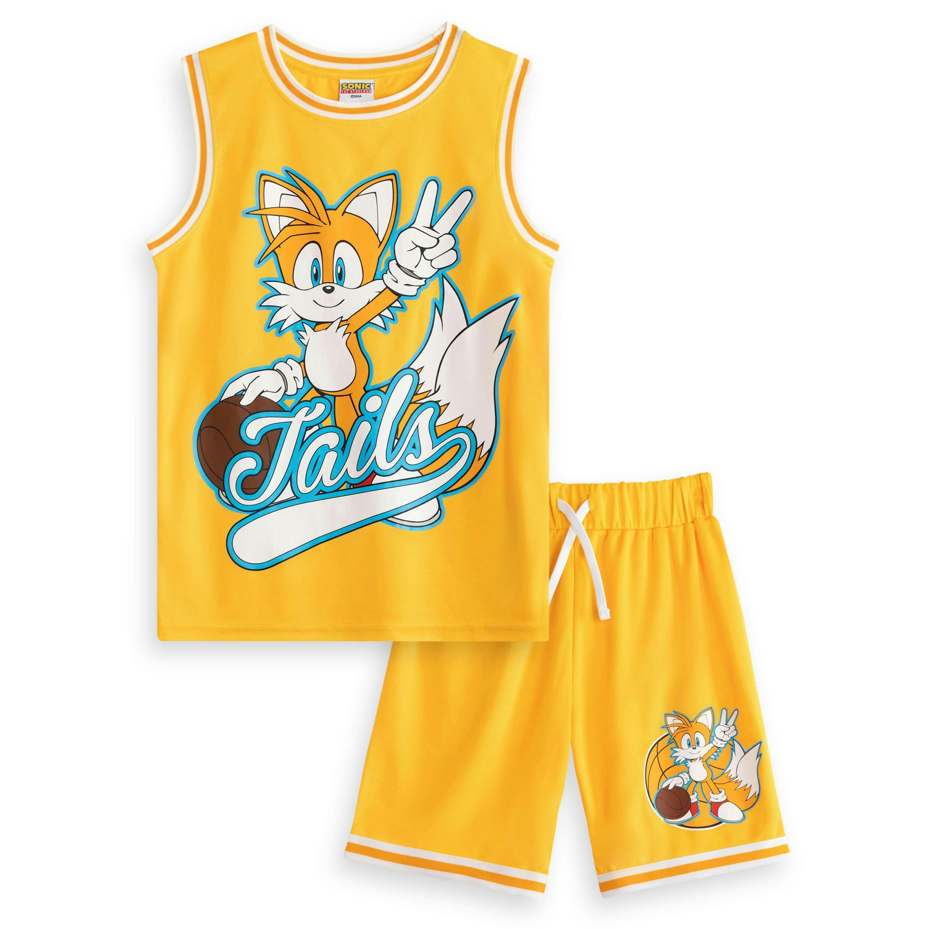 Sonic the Hedgehog Boys Yellow Tails 2 Piece Basketball Set by Vanilla Underground , view 1 of 1