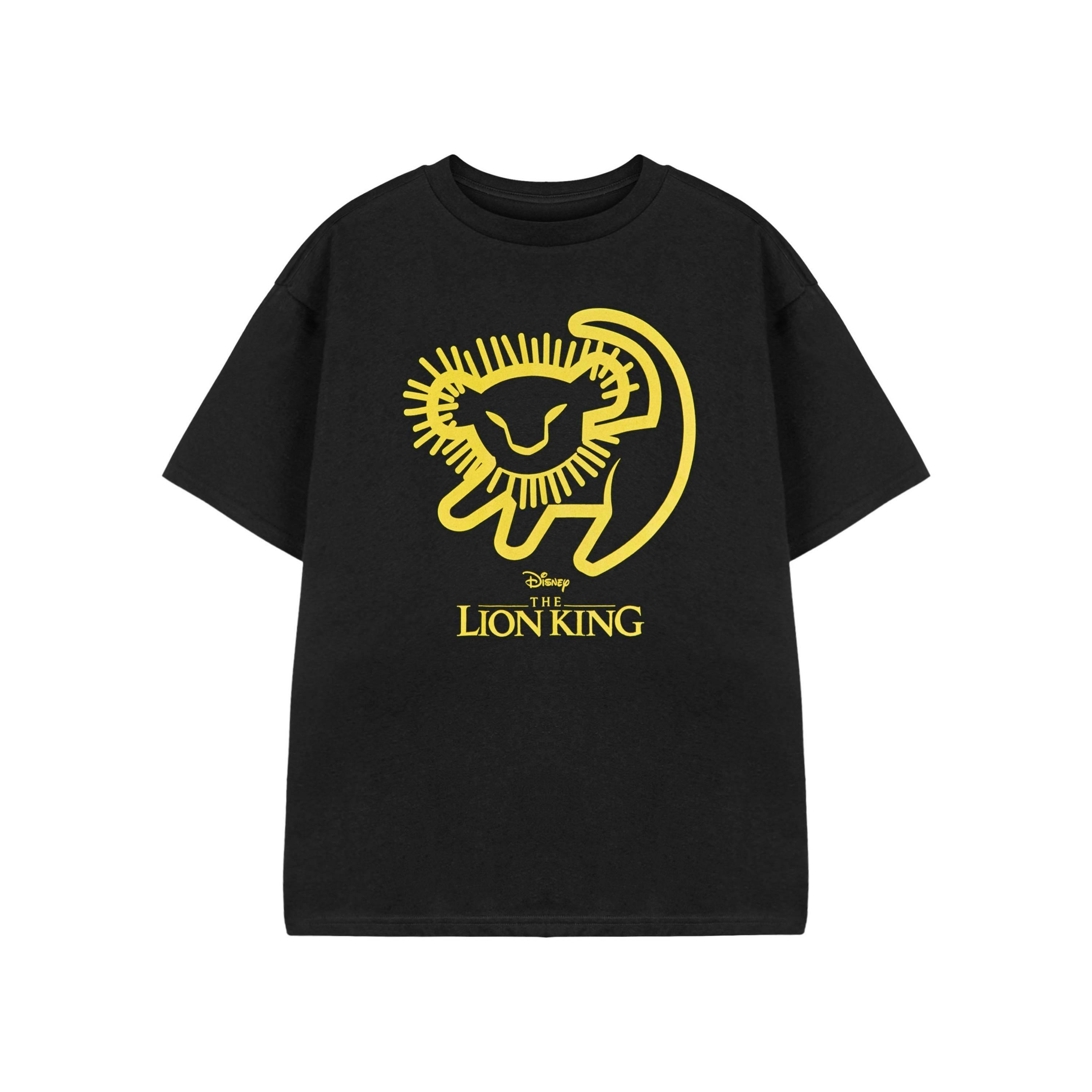 Disney Unisex Kids Black Lion King Kids Short Sleeved T-Shirt by Vanilla Underground , view 1 of 1