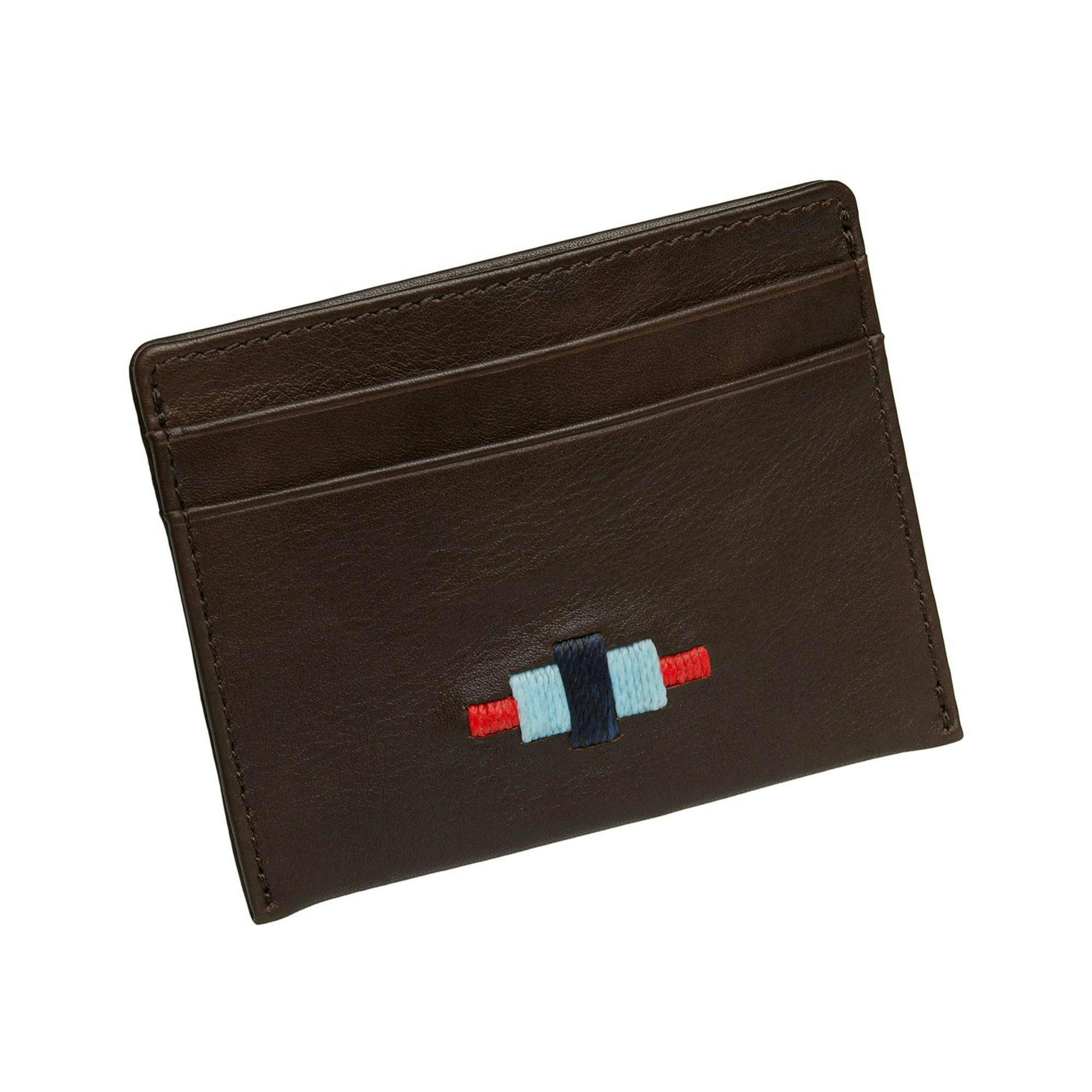 Rombo card slip - brown leather , view 1 of 1