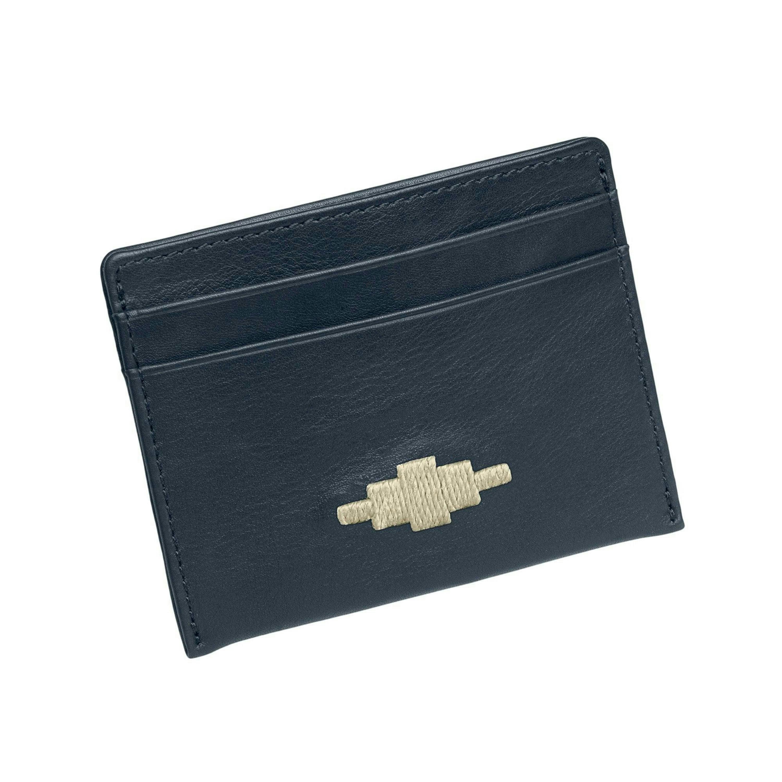 Rombo card slip - navy leather , view 1 of 1