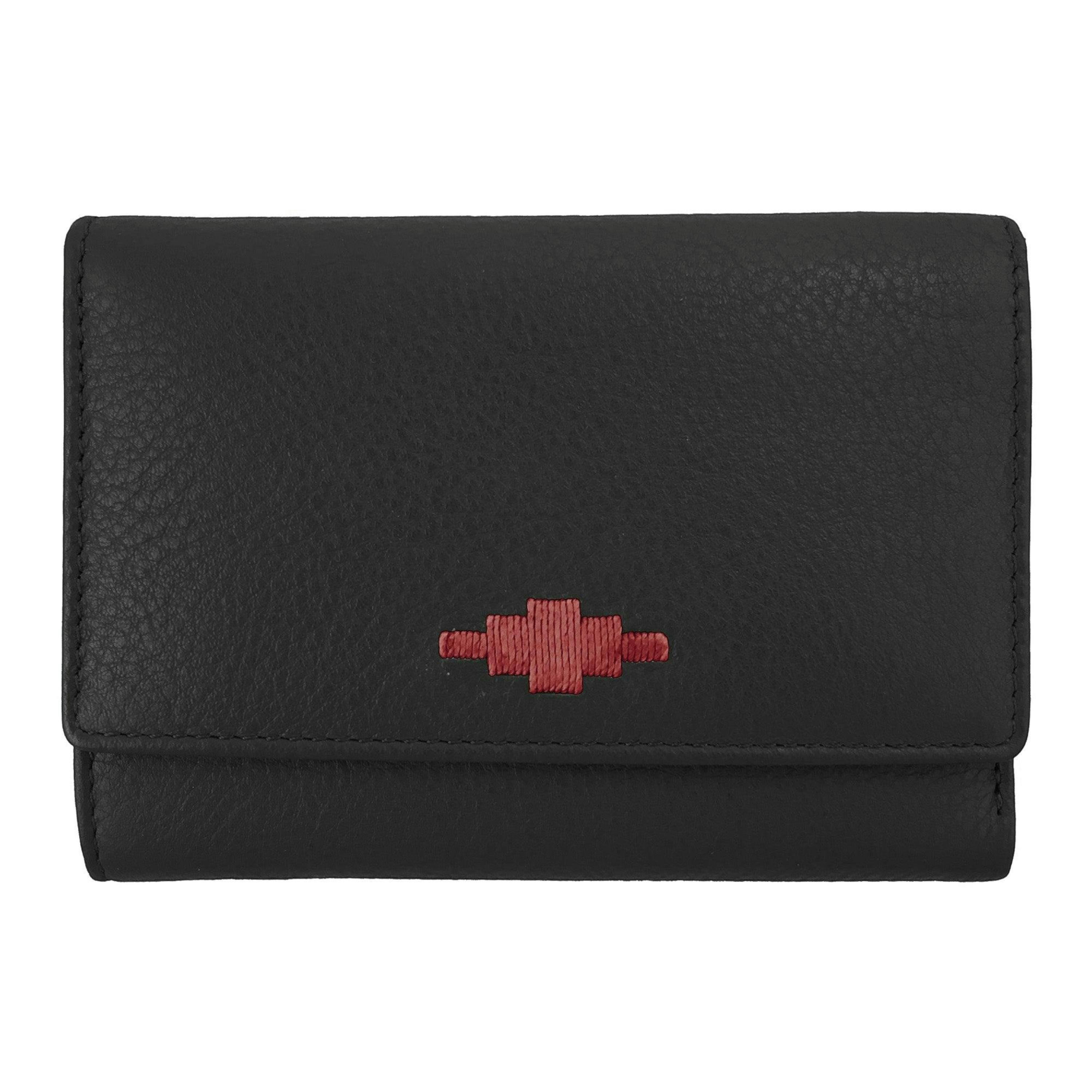Chica trifold purse - black leather , view 1 of 1