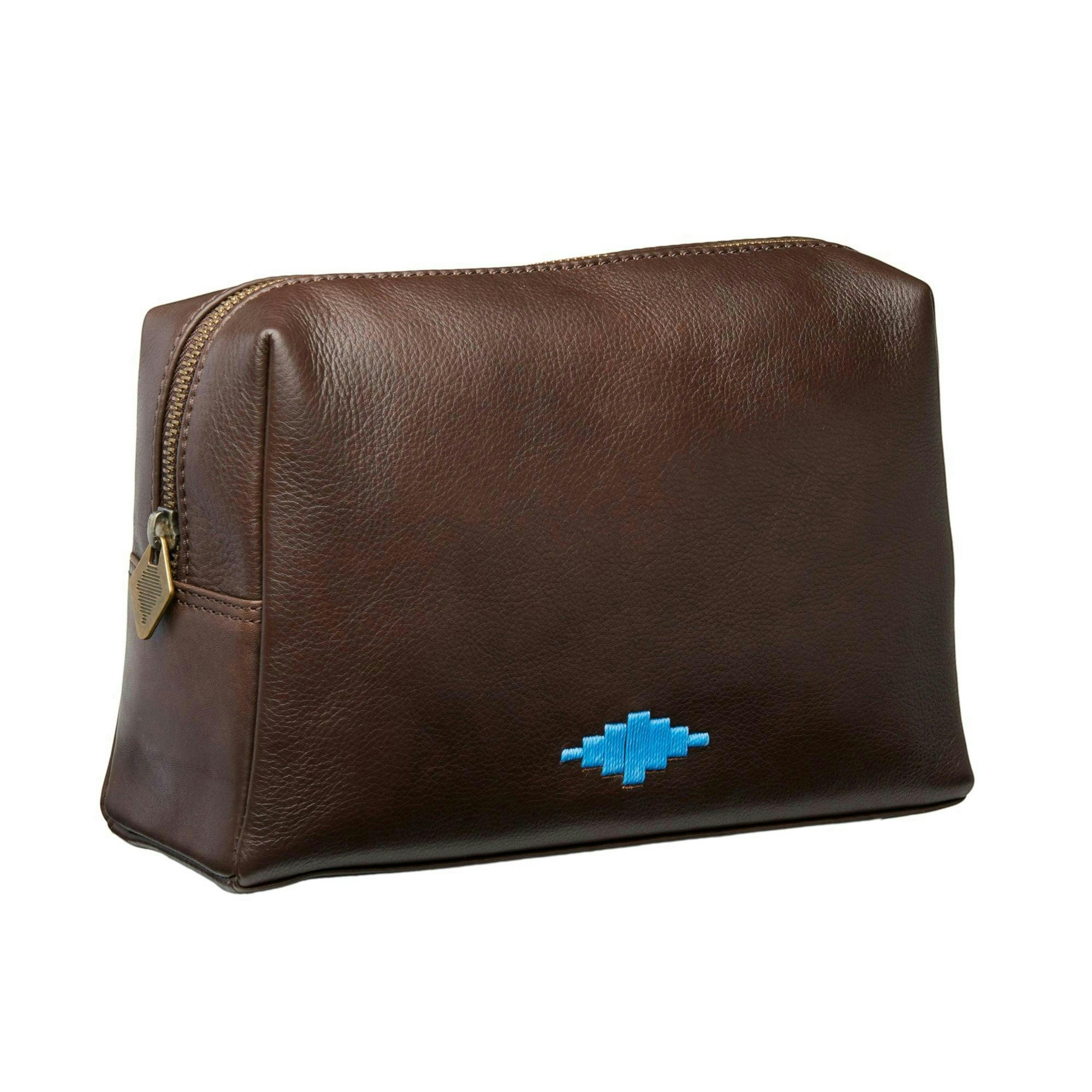 Afeite washbag - brown leather , view 1 of 1