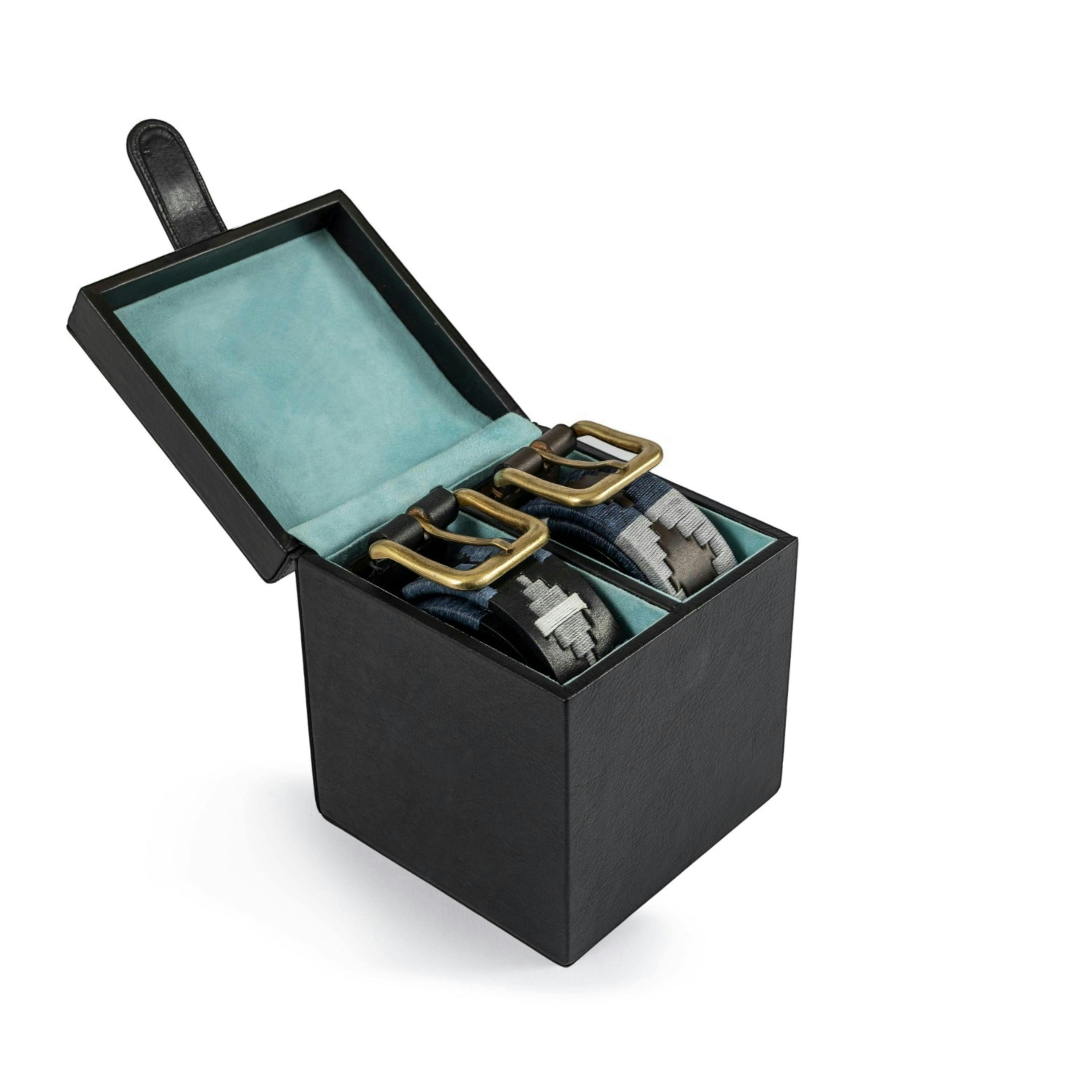 pampeano Two Belt Box -  Black Leather , view 1 of 1
