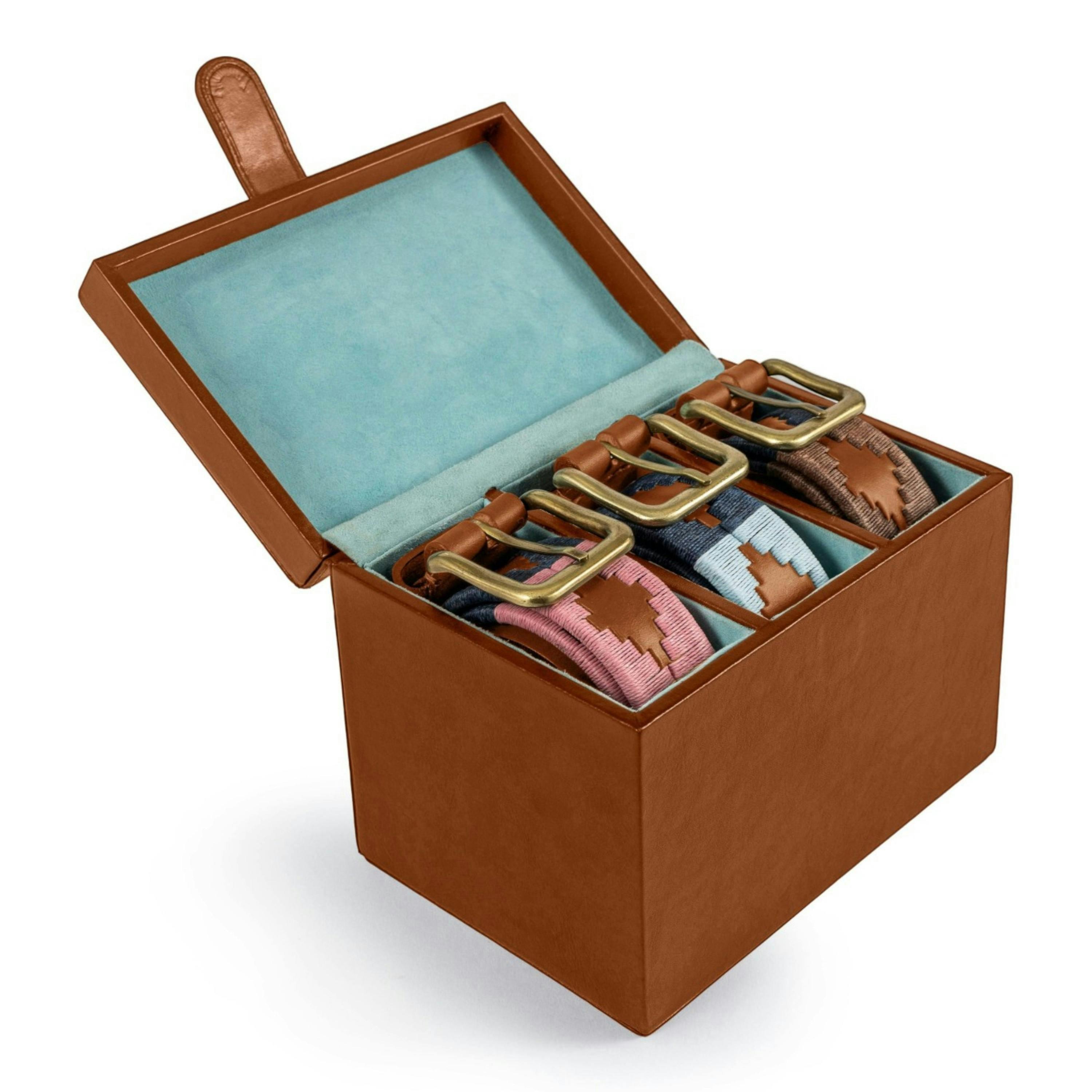pampeano three belt box -  tan leather , view 1 of 1