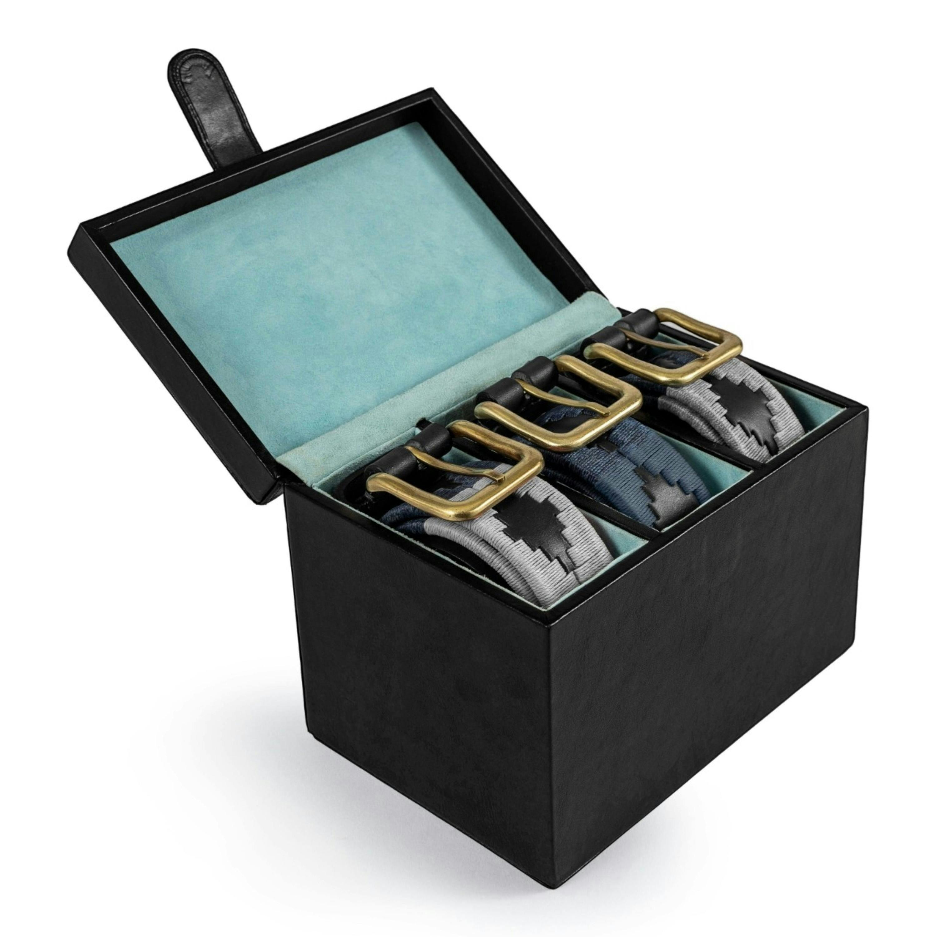 pampeano Three Belt Box -  Black Leather , view 1 of 1
