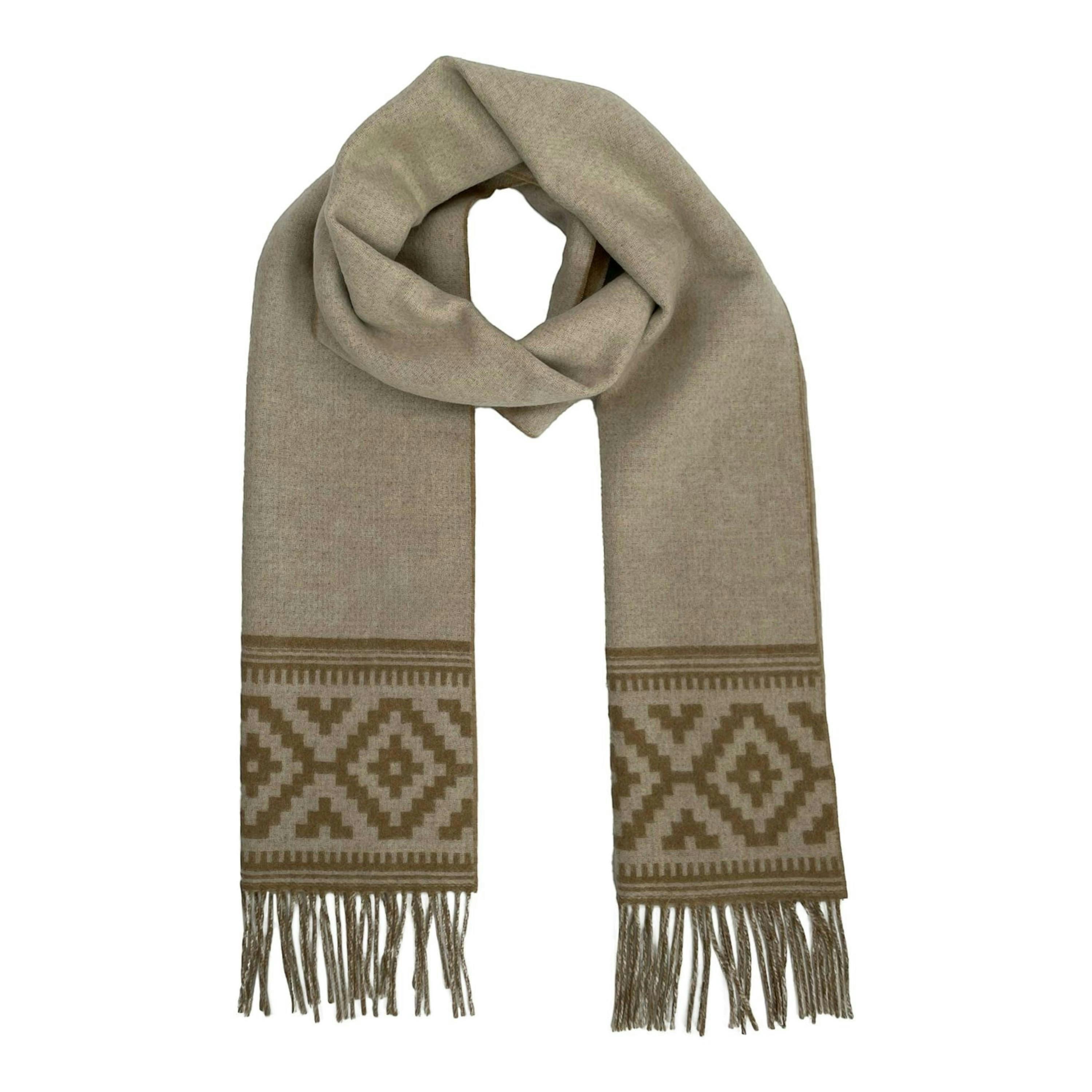 Azteca Wool Scarf - Cream , view 1 of 1
