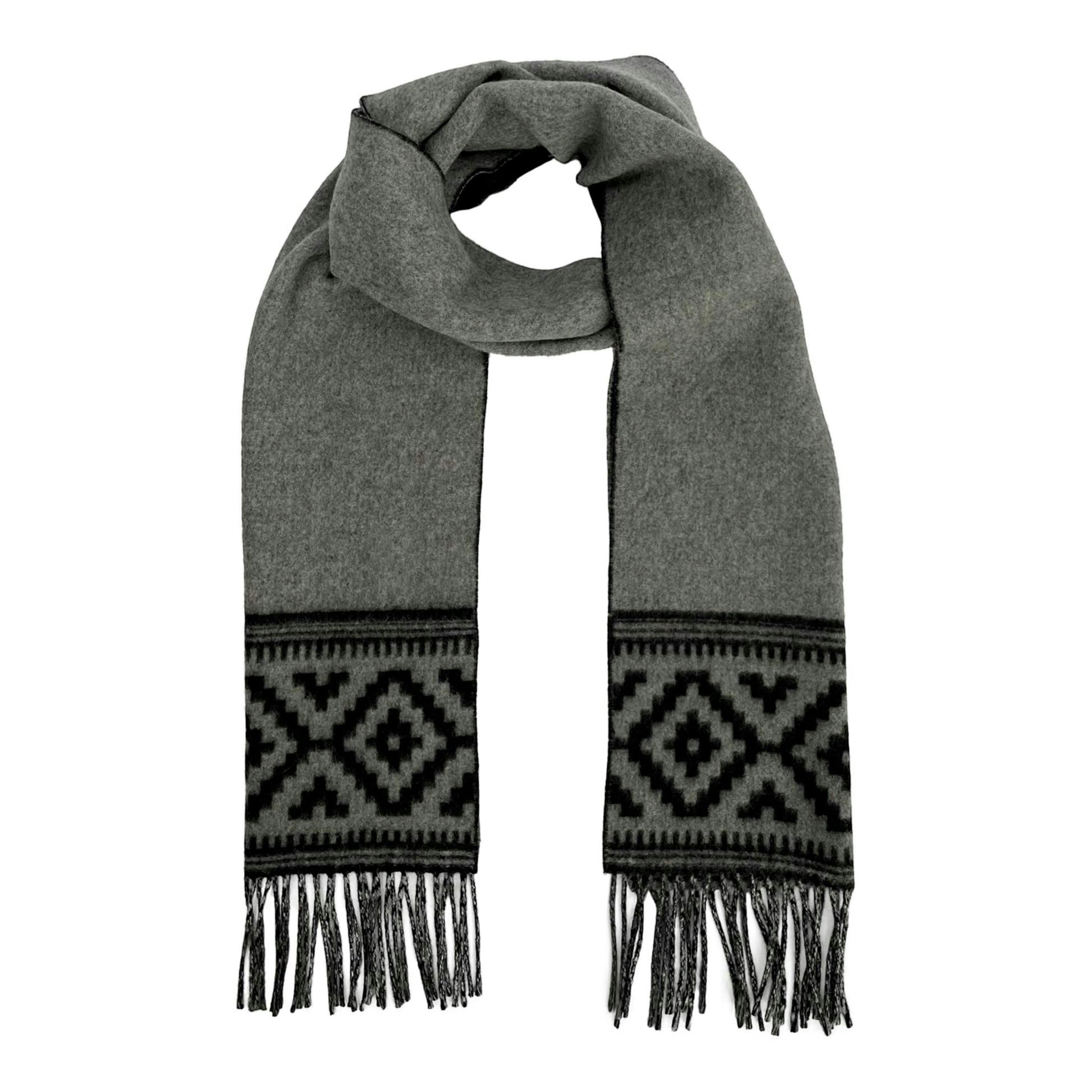 Azteca Wool Scarf - Grey , view 1 of 1