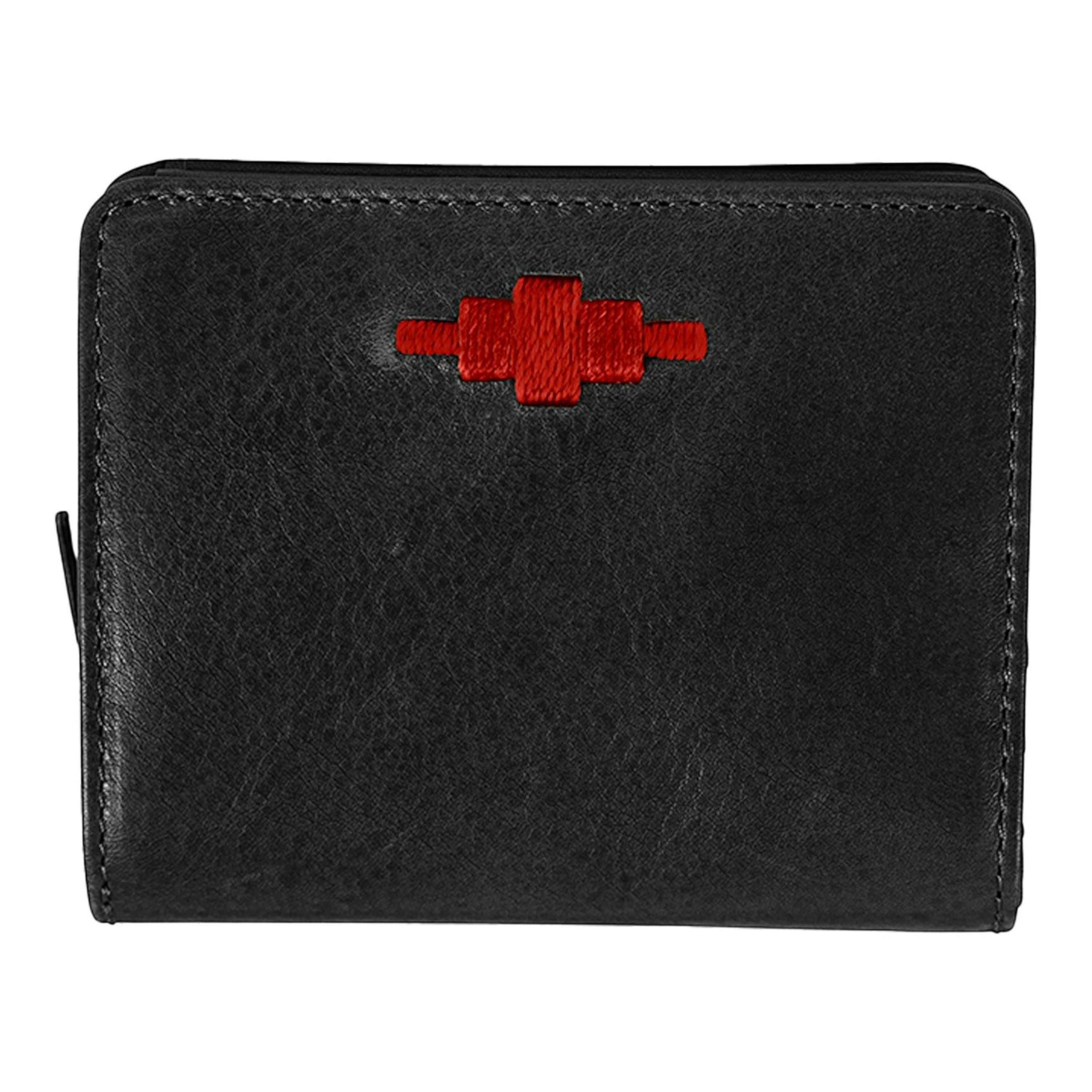 Nena zipped purse - black leather , view 1 of 1