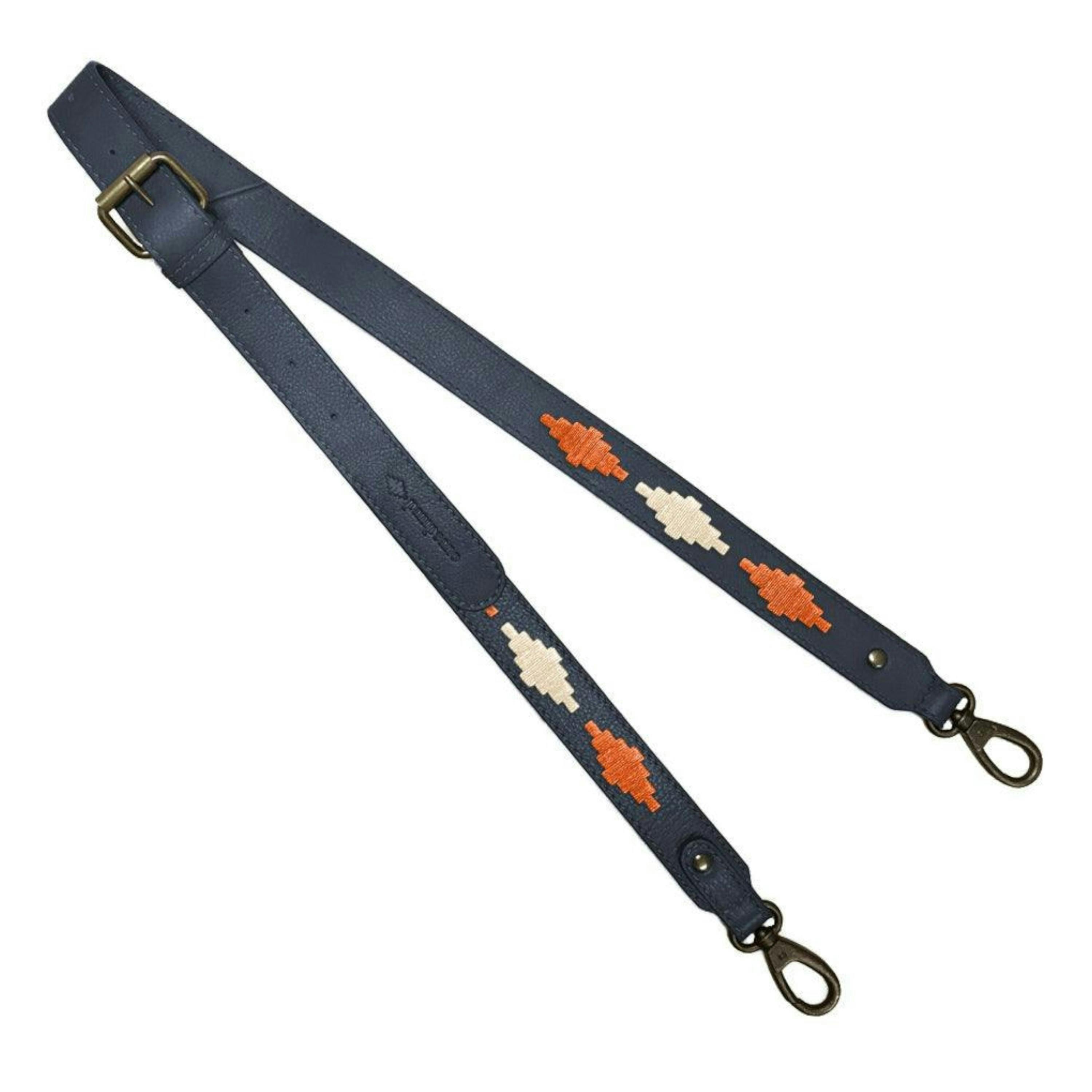 navy leather skinny strap , view 1 of 1