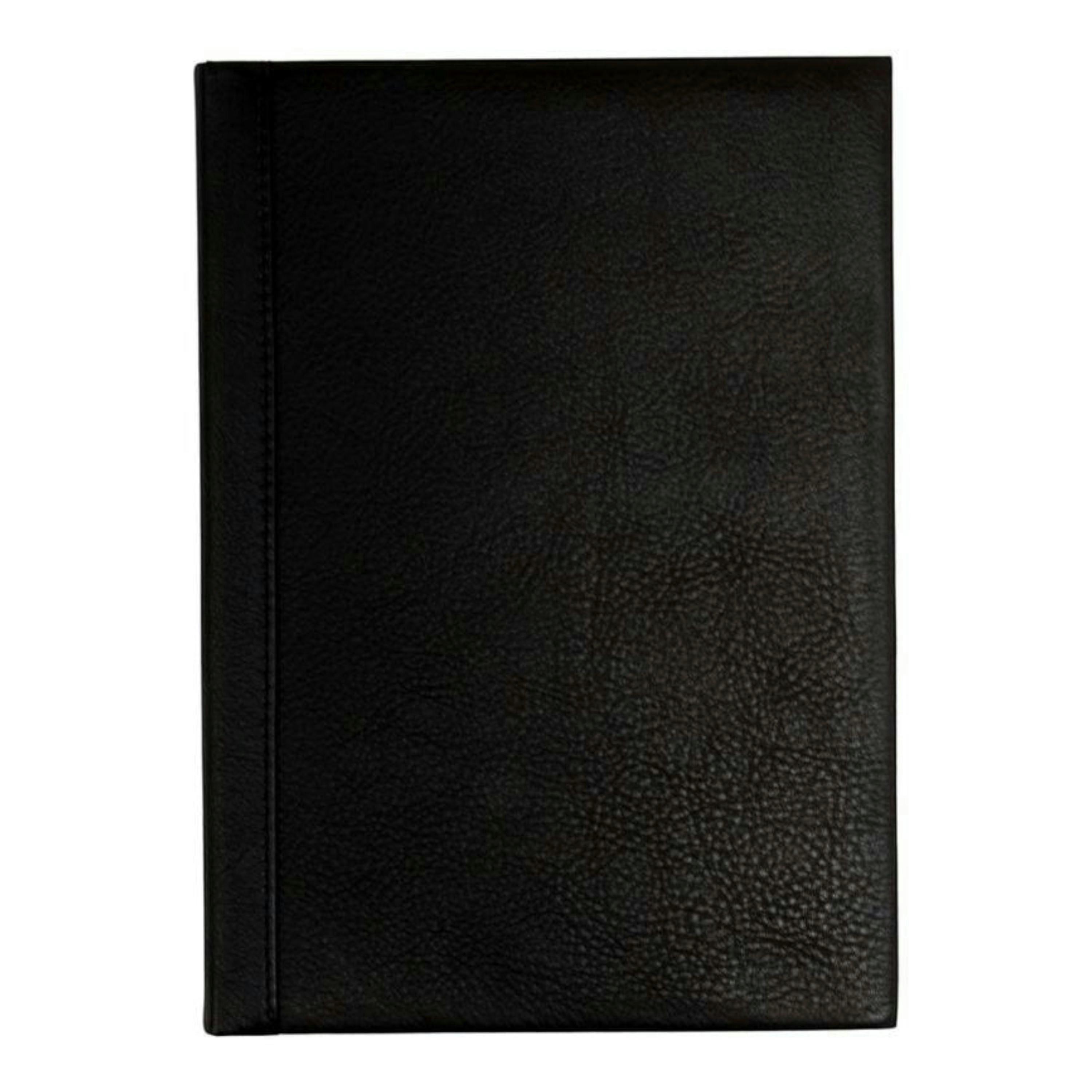 black leather notebook , view 1 of 1
