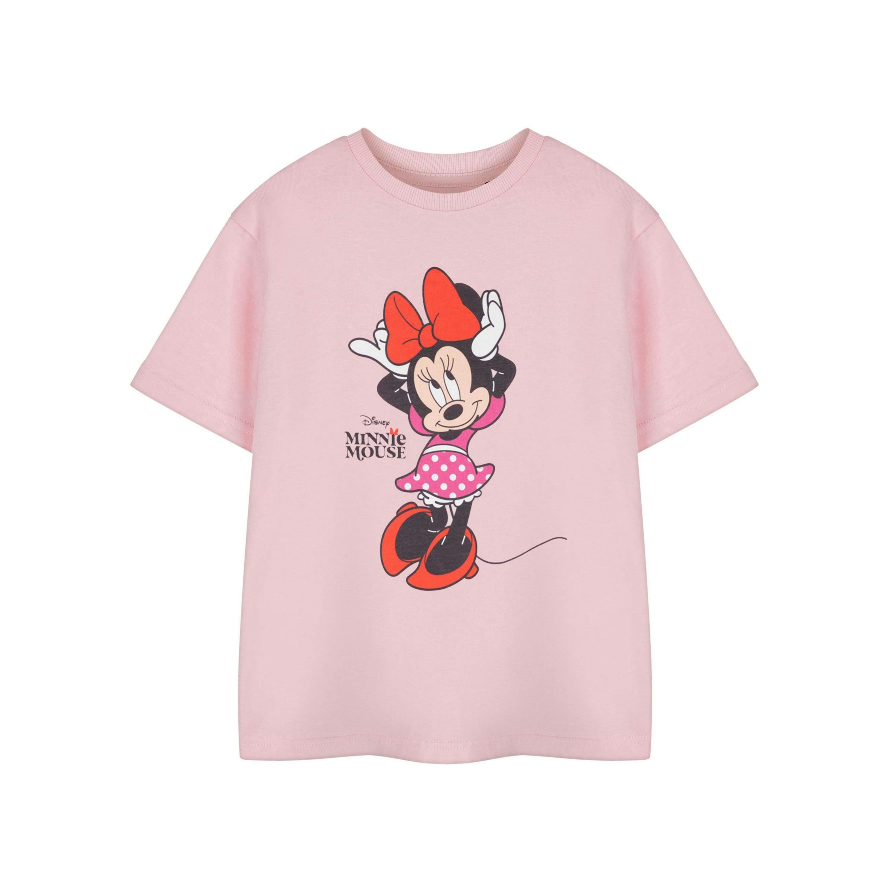 Disney Girls Pink Minnie Mouse Pose Short Sleeved T-Shirt by Vanilla Underground , view 1 of 1