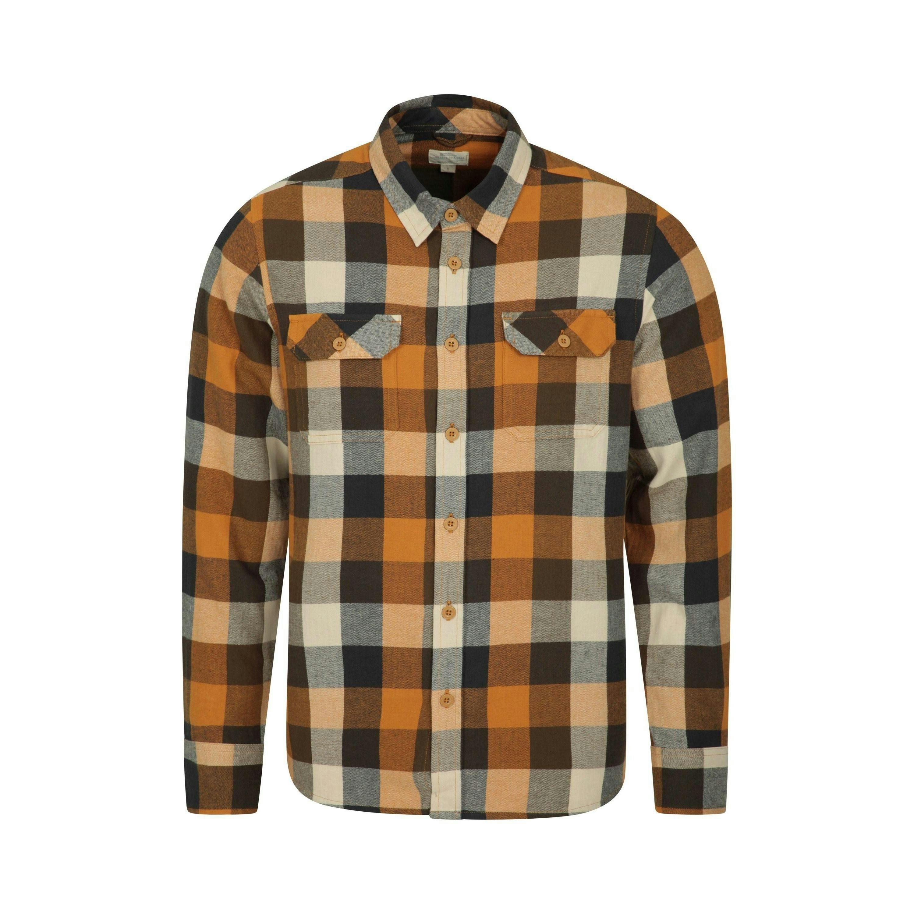 Mountain Warehouse Mens Trace Flannel Long-Sleeved Shirt , view 1 of 4
