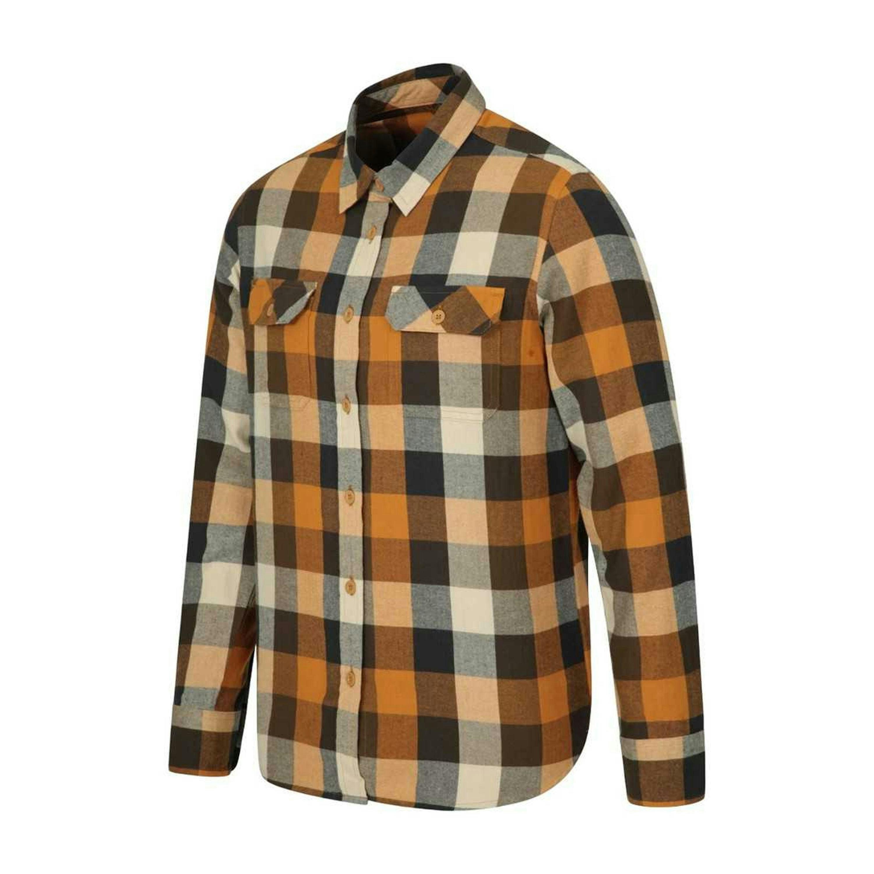 Mountain Warehouse Mens Trace Flannel Long-Sleeved Shirt , view 3 of 4