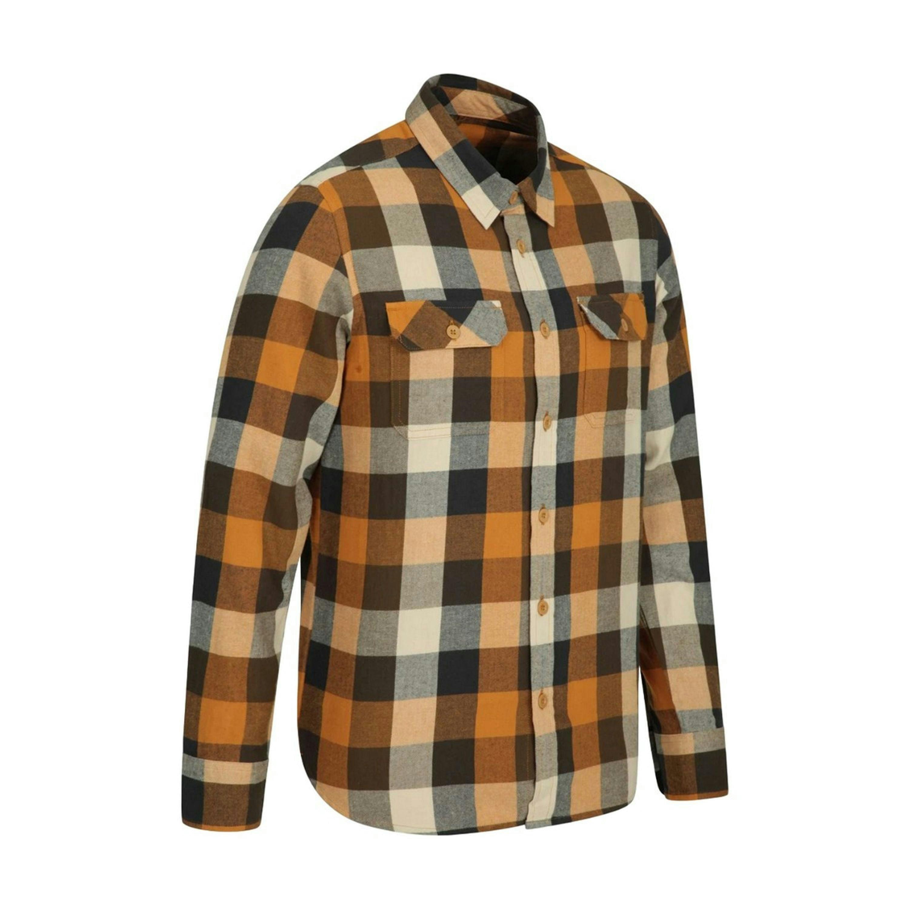 Mountain Warehouse Mens Trace Flannel Long-Sleeved Shirt , view 4 of 4