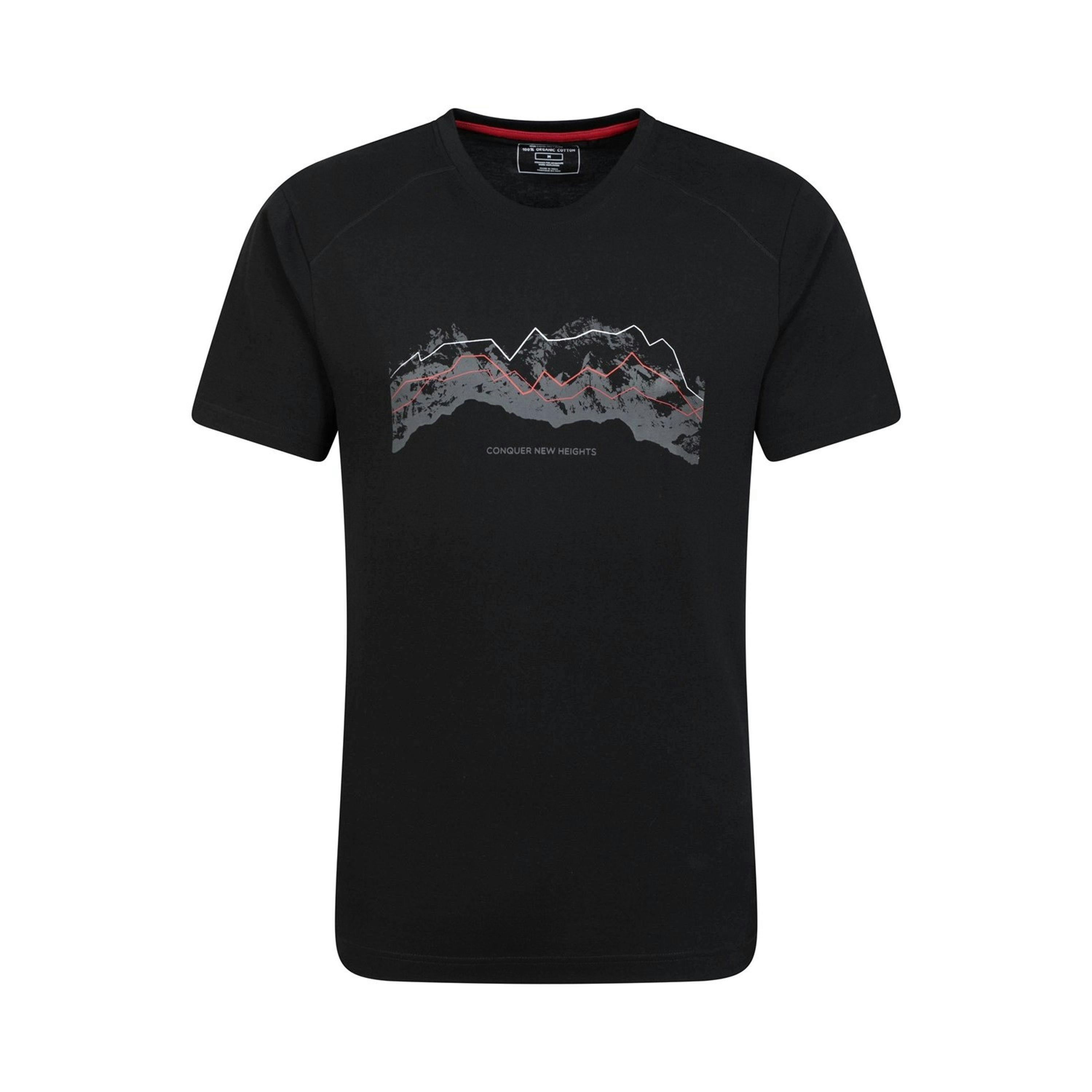 Mountain Warehouse Mens Tech Mountains Organic T-Shirt , view 1 of 6