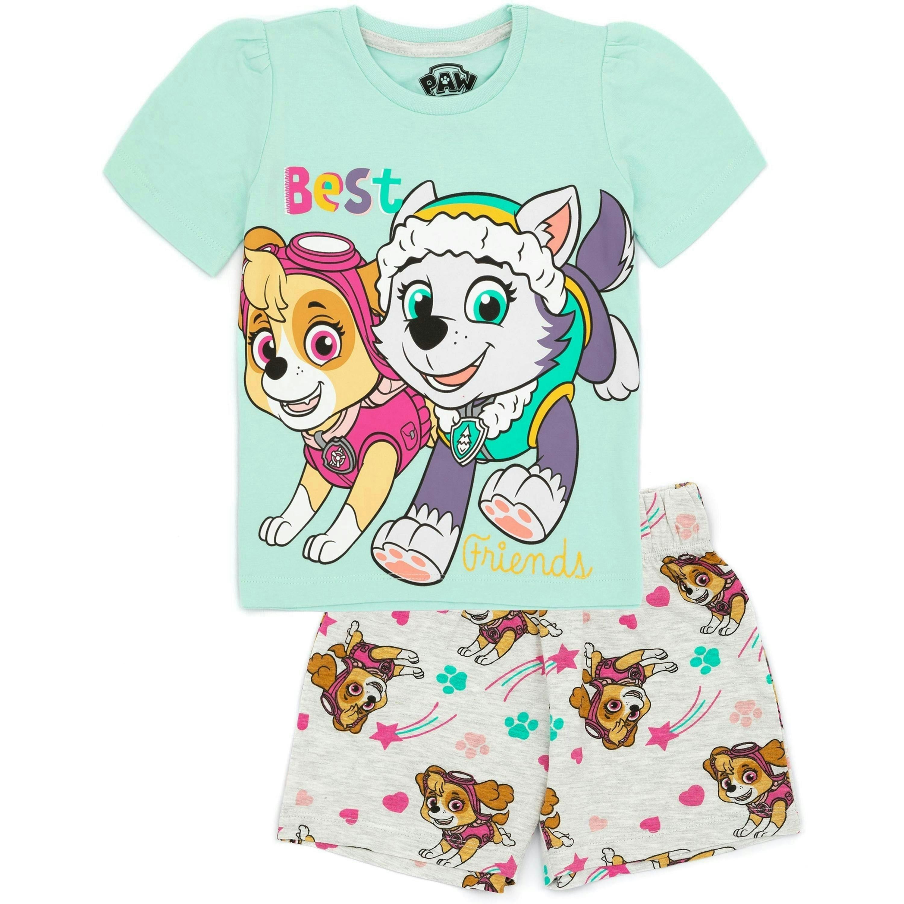 Paw Patrol Girls Blue Skye & Everest Short Sleeve Short Leg Pyjama Set by Vanilla Underground , view 1 of 1