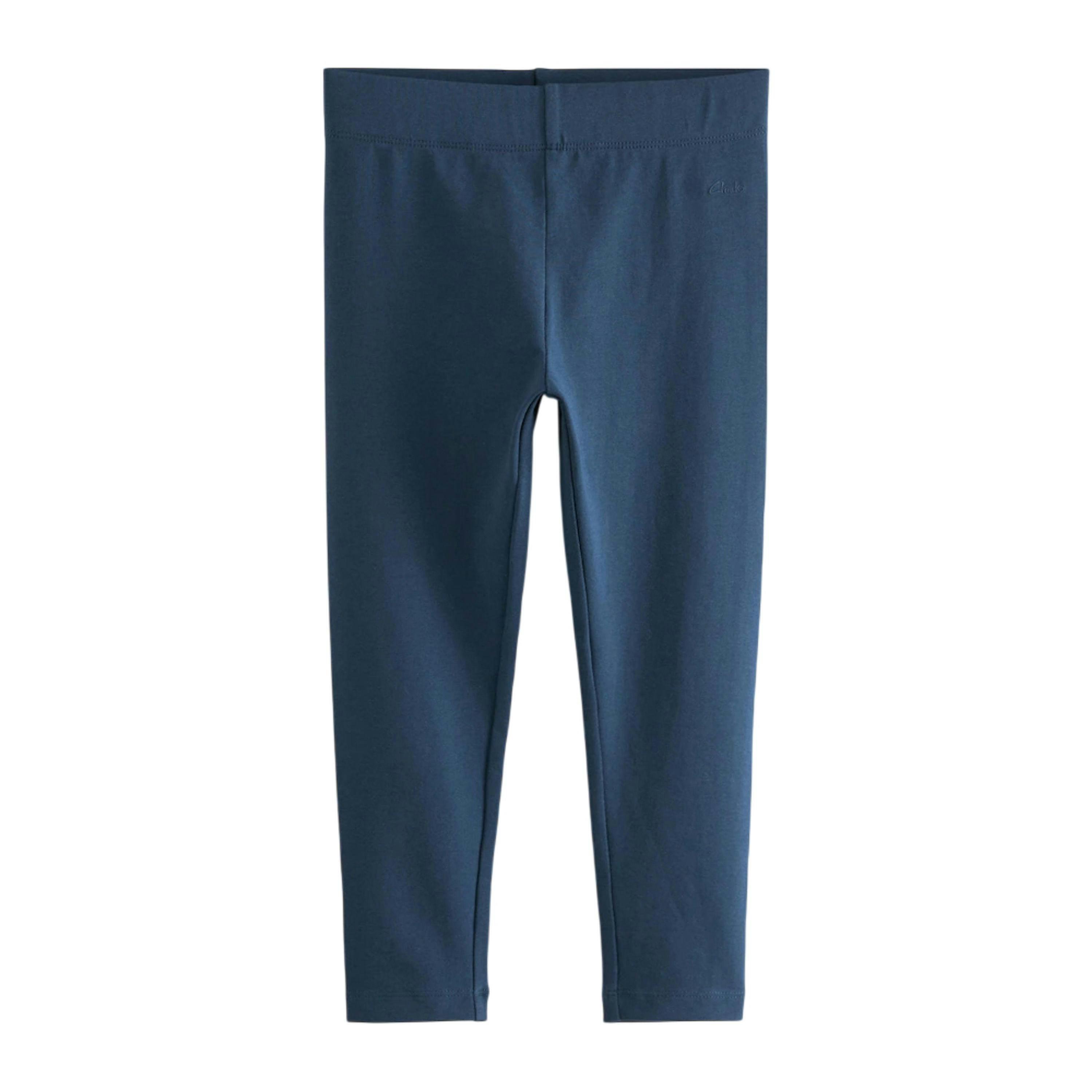 Clarks Girls Jersey School Leggings (Pack of 3) — Black/Blue
