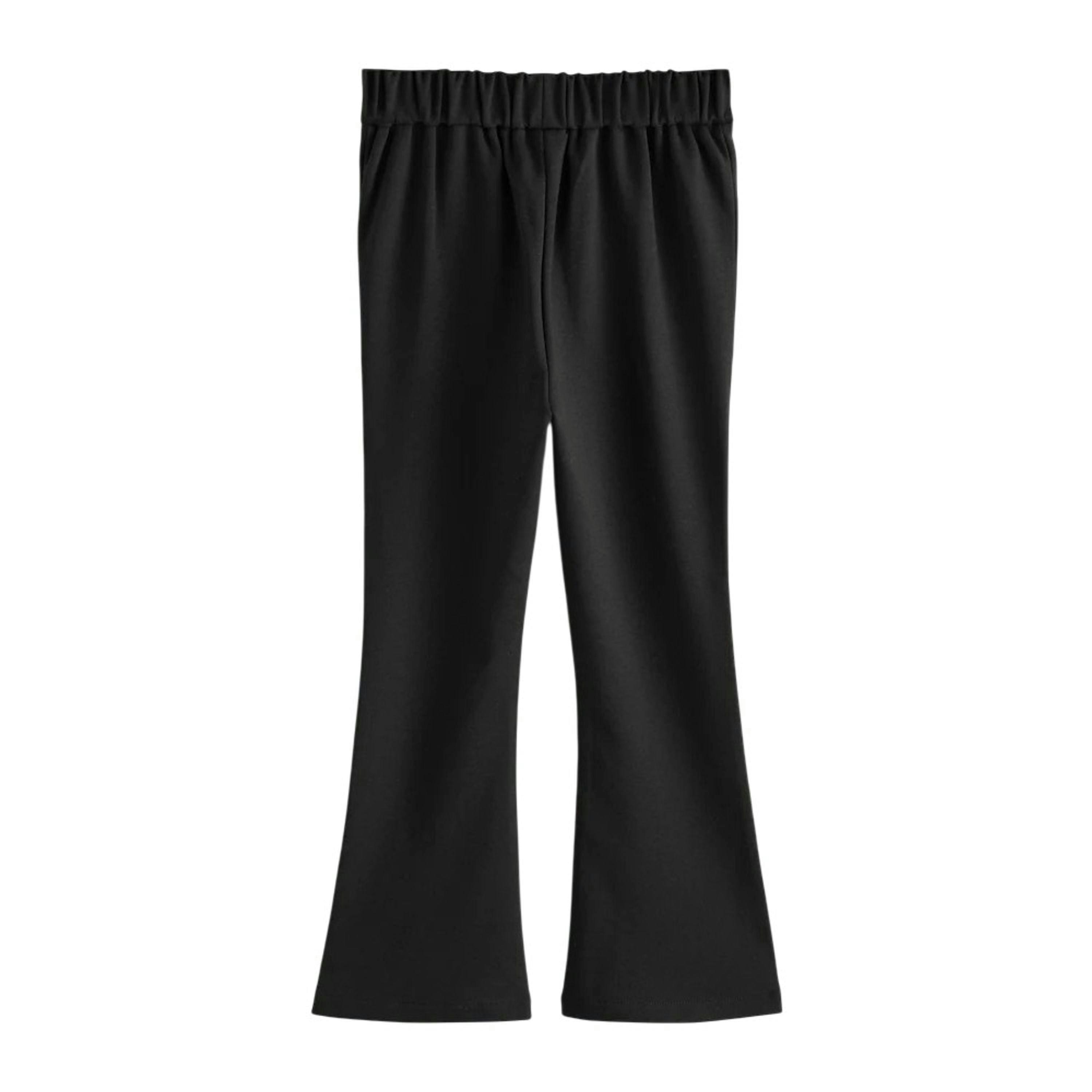 Clarks Girls Pull-On Flared School Trousers (Pack of 2) — Black
