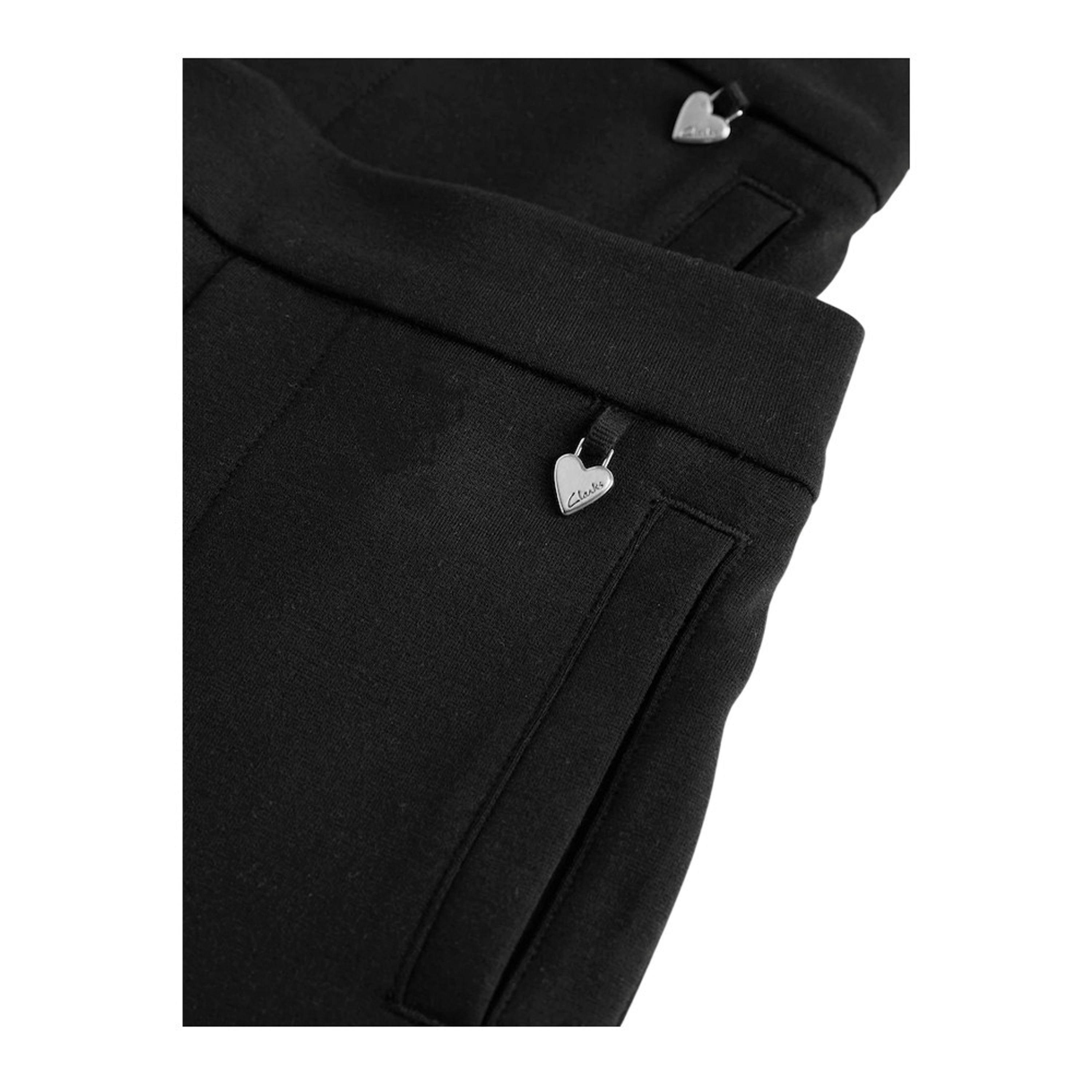 Clarks Girls Pull-On Flared School Trousers (Pack of 2) — Black